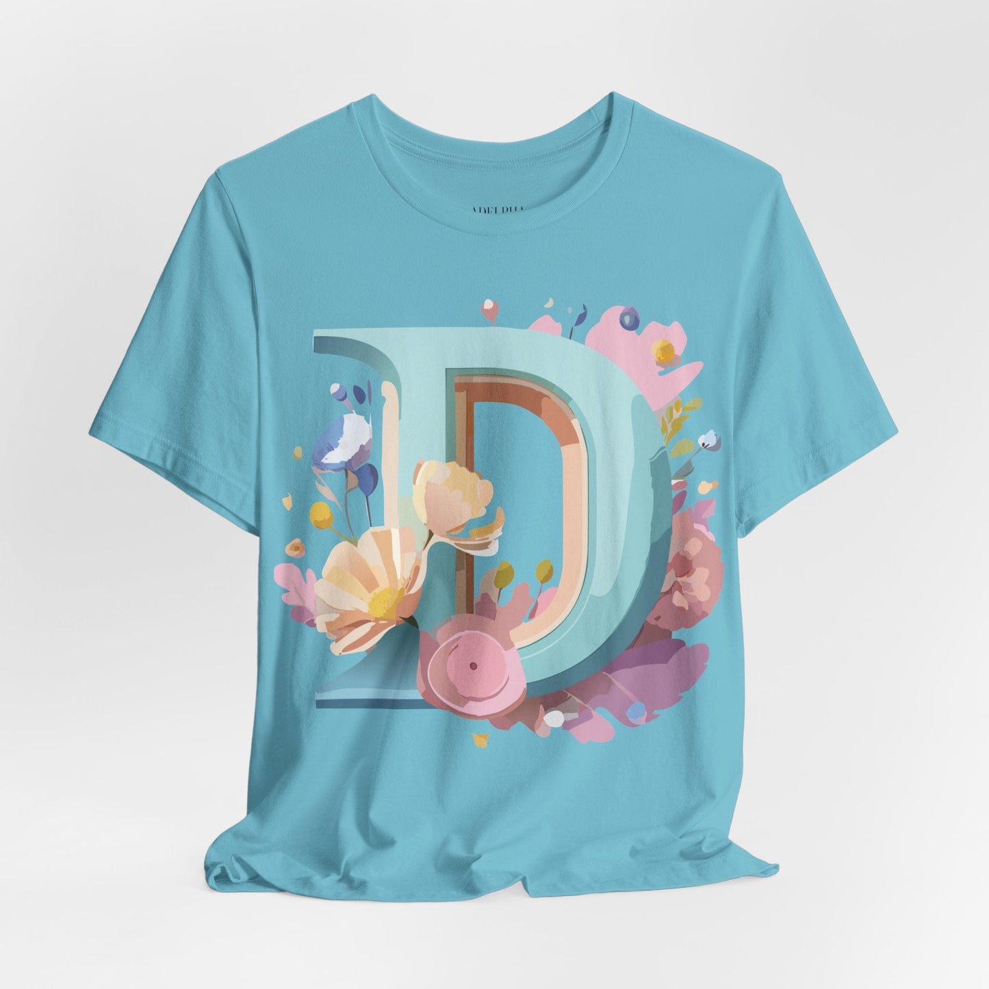Letter D Shirt Graphic Tee Unisex Vintage Inspired Art Design Adelpha Premium Collection