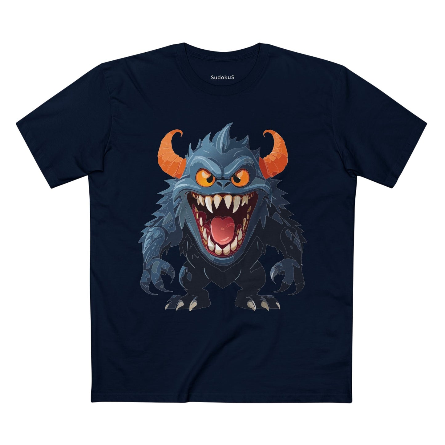 Cartoon Monsters Graphic Unisex 100 Cotton Staple Tee 30