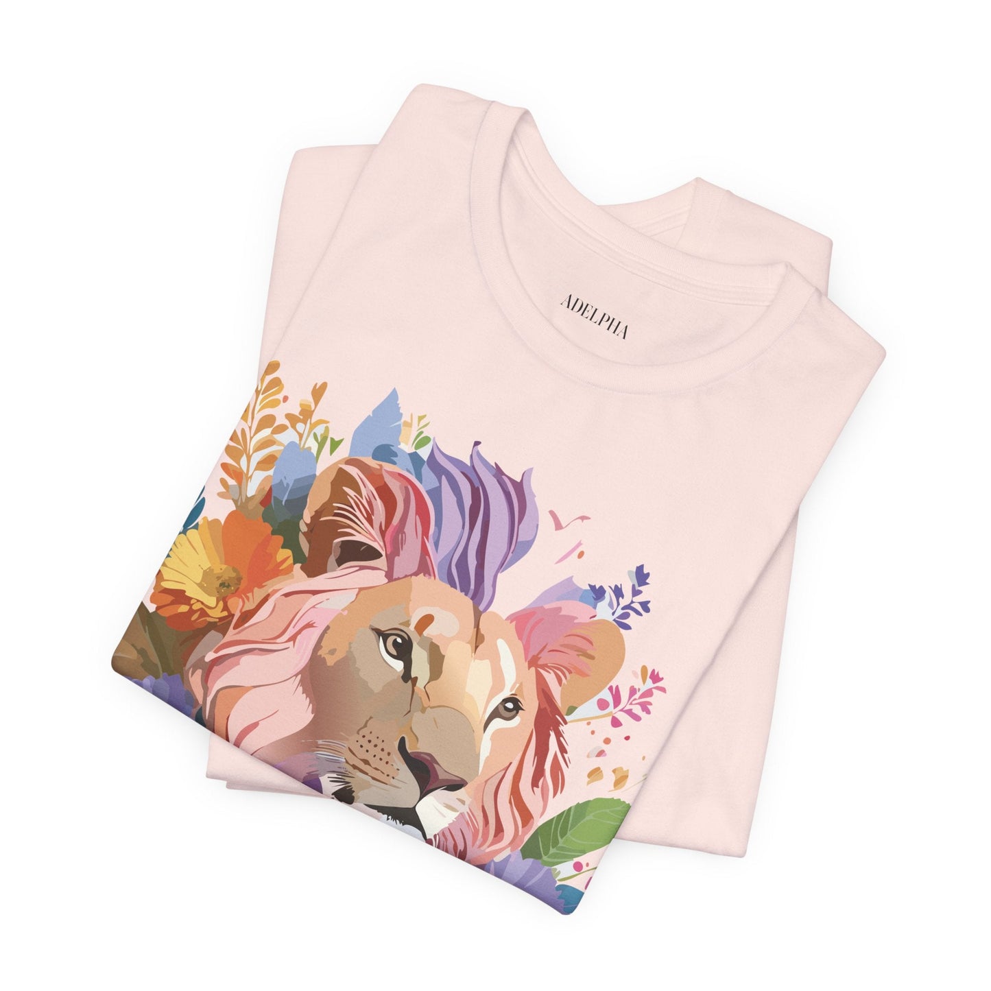 Lion Graphic Tee Unisex Short Sleeve Art Design From Adelpha Premium Vintage Inspired Tee