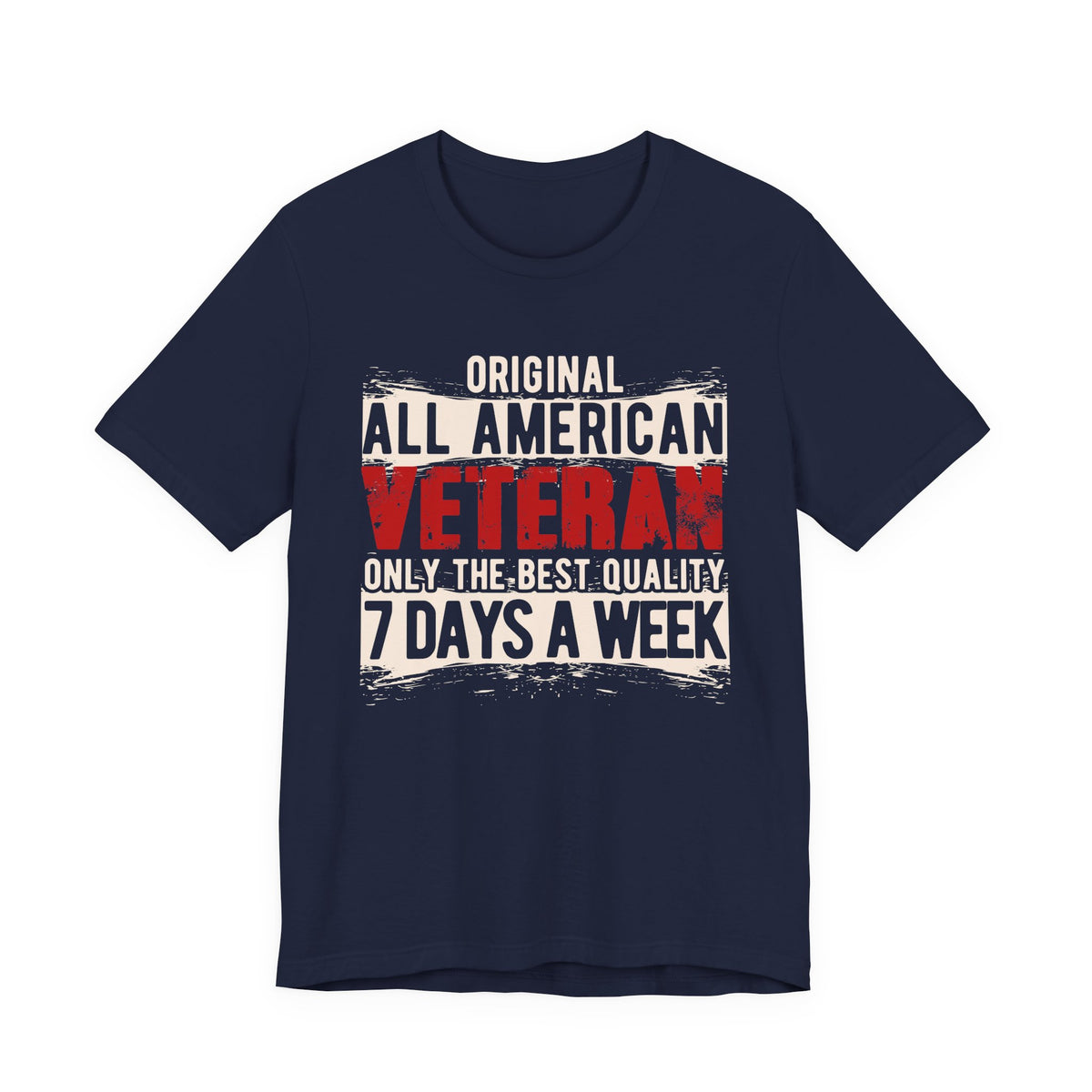 All American Veteran tee Vintage patriotic veteran Unisex Cotton T-Shirt v4