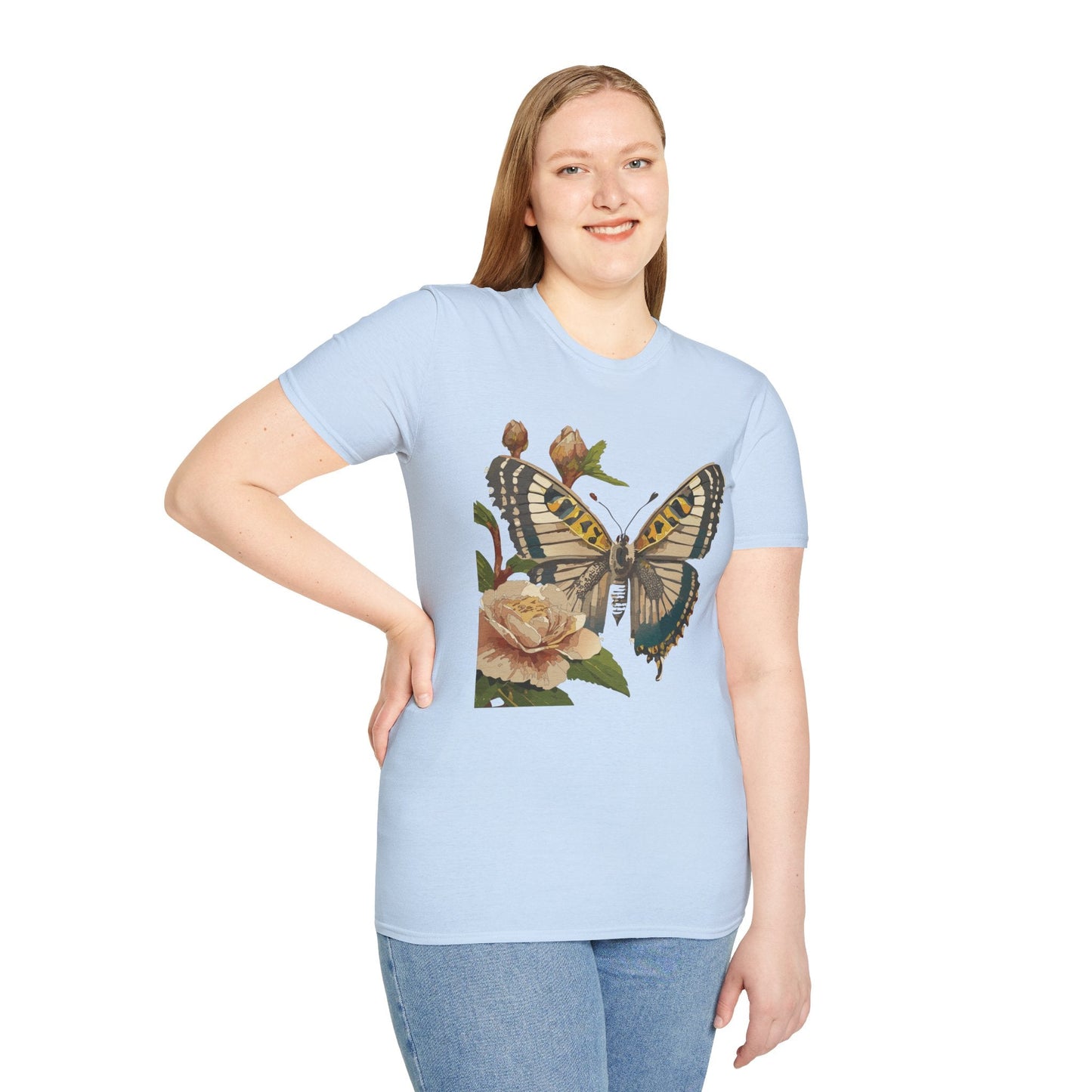 Butterfly Shirt Unisex T Shirt Monarch Butterfly Gildan Softstyle 64000 Cotton Tee