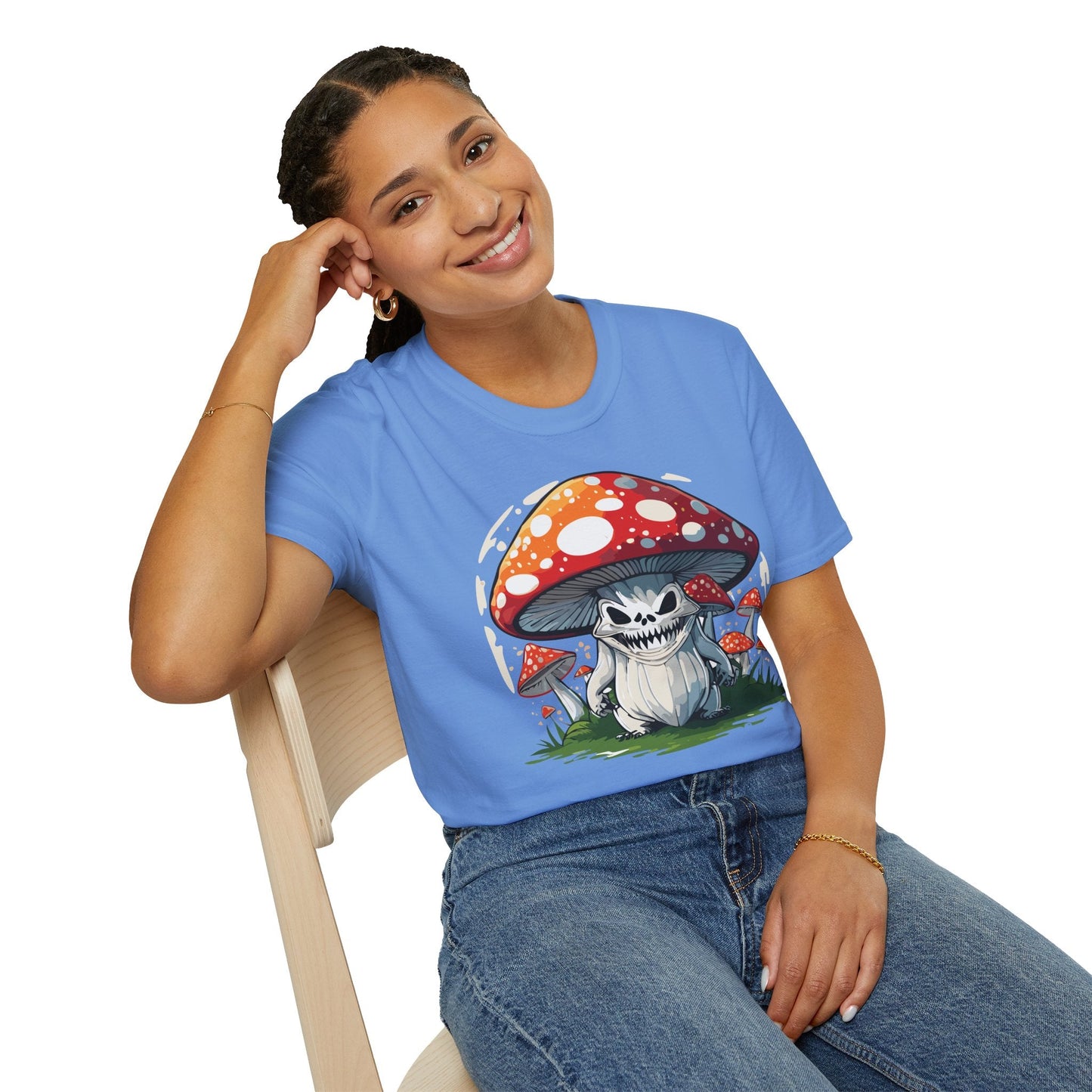 Mashroom Tee Shirt Unisex Softstyle 64000 100 Percent Ring Spun Cotton Funny Mashroom Fungus Design