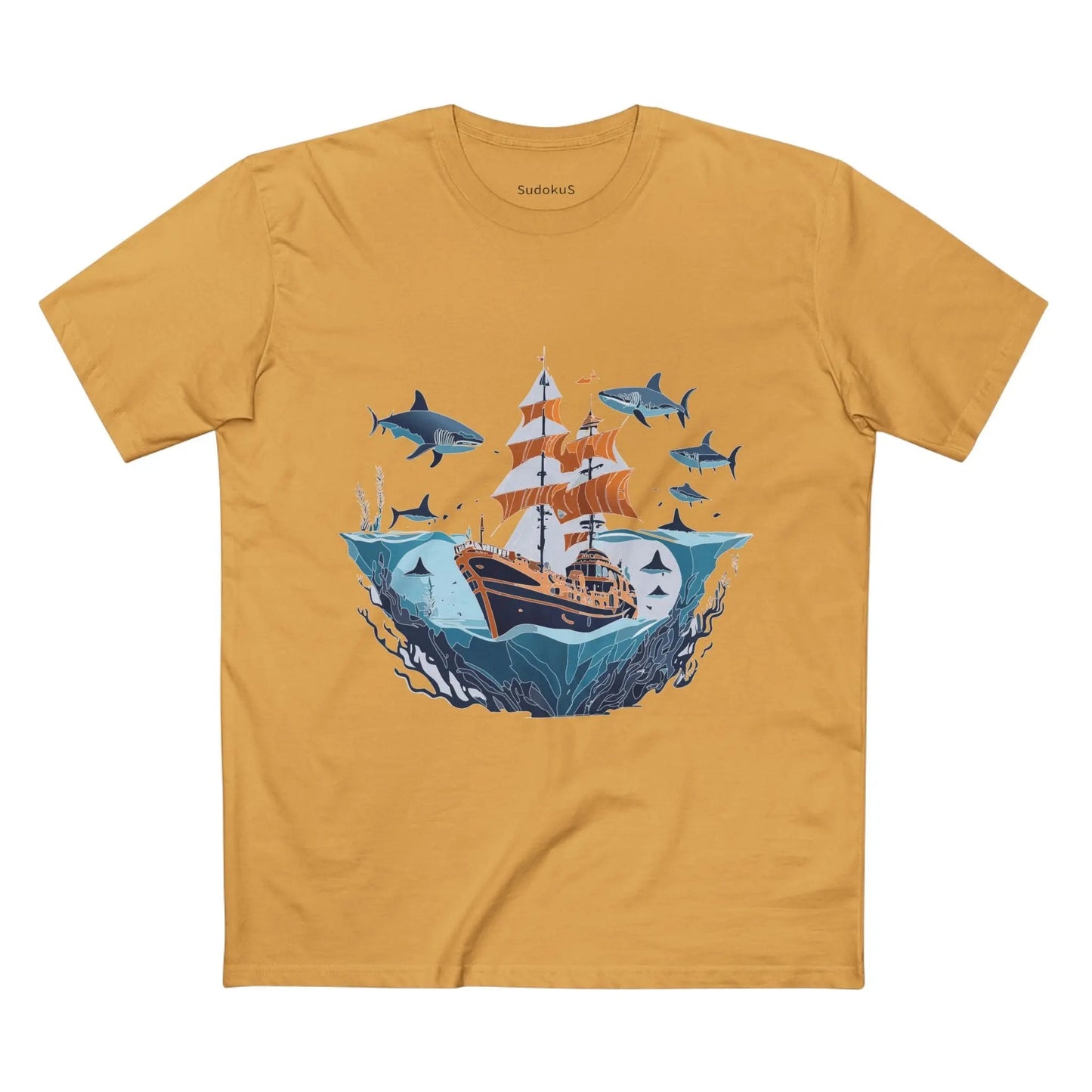 Ocean Coast Graphic Unisex 100 Cotton Staple Tee 29