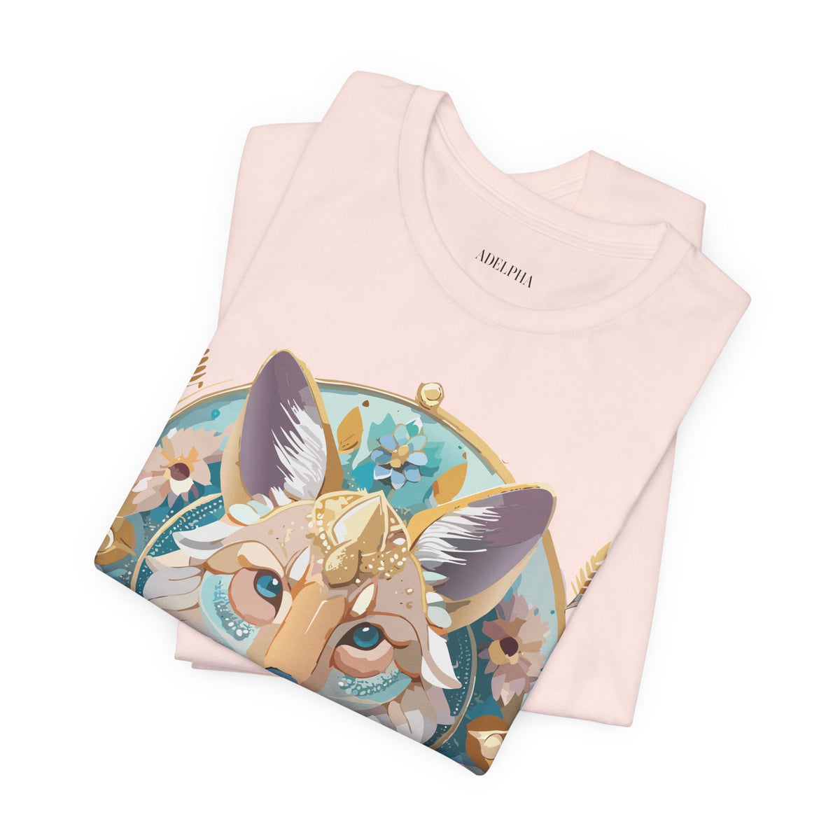Medallion Graphic Unisex Cotton Bella+Canvas Tee with Art Design d32