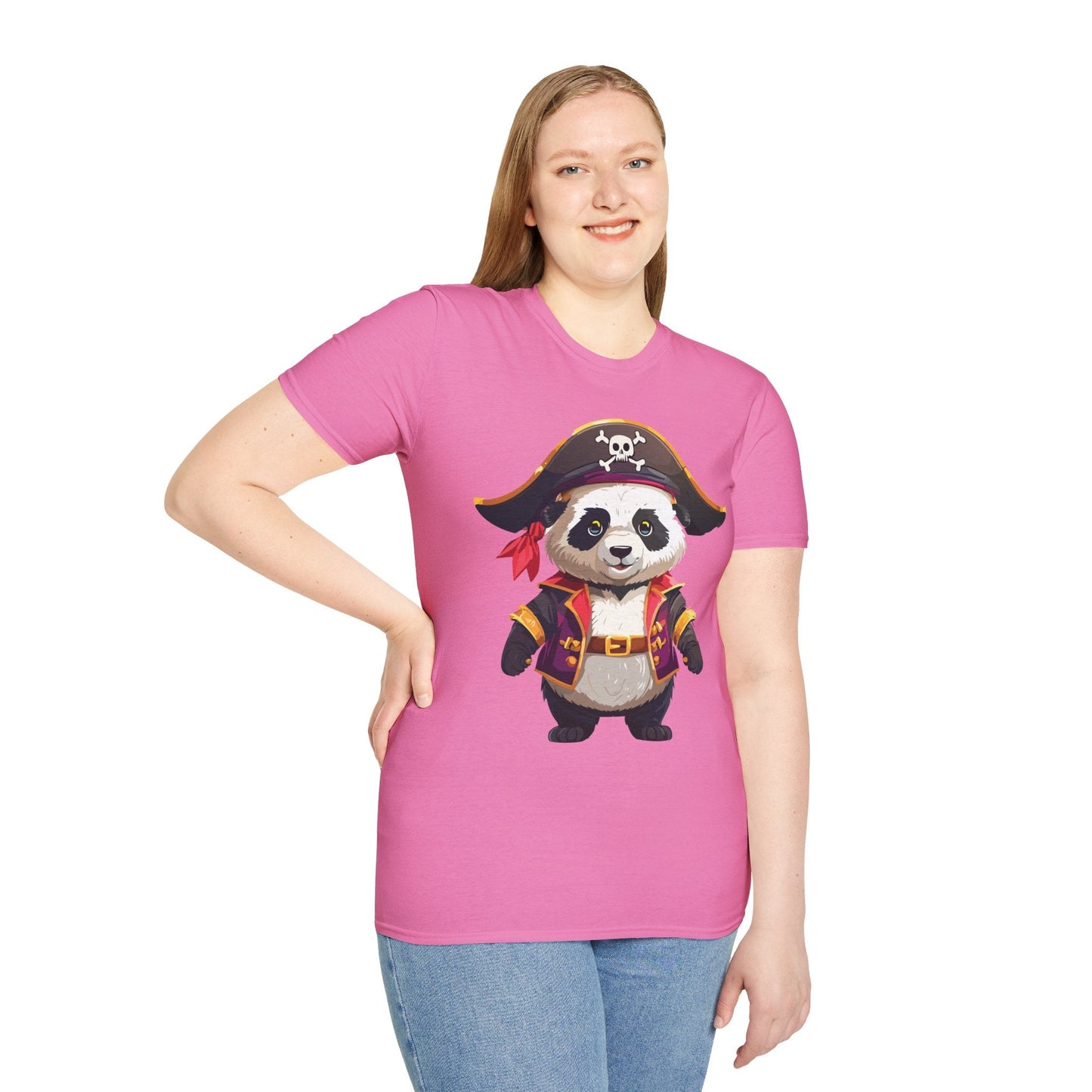 Panda Shirt Unisex Panda Tee Softstyle 64000 Gildan 100 Percent Cotton Animal Tee
