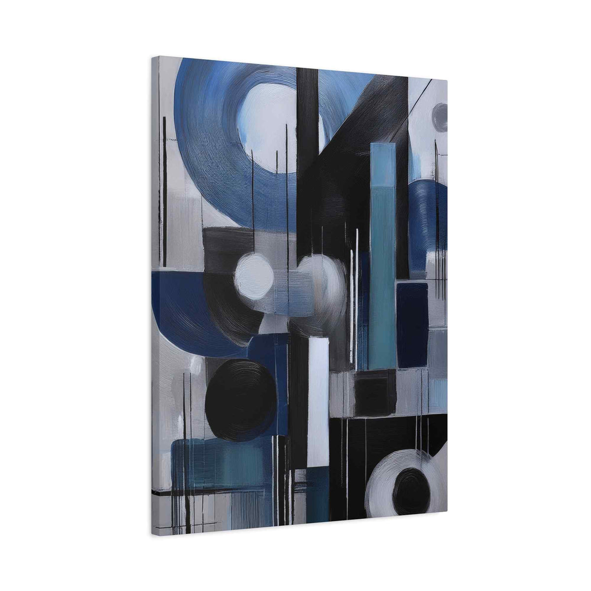 Blue Abstract Painting Print Canvas 20x24,20x30,24x30, 24x32,24x36,30x40, 32x48,36x48,40x60 Pine-Wood Inner Frame ABS-28