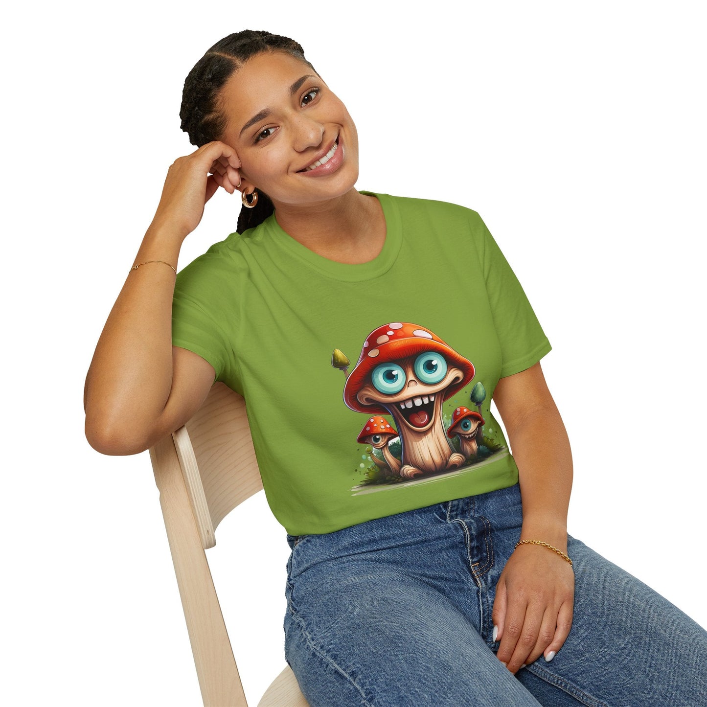 Mashroom Tee Shirt Unisex Funny Mushroom Design Softstyle Tee One Hundred Percent Ring Spun Cotton