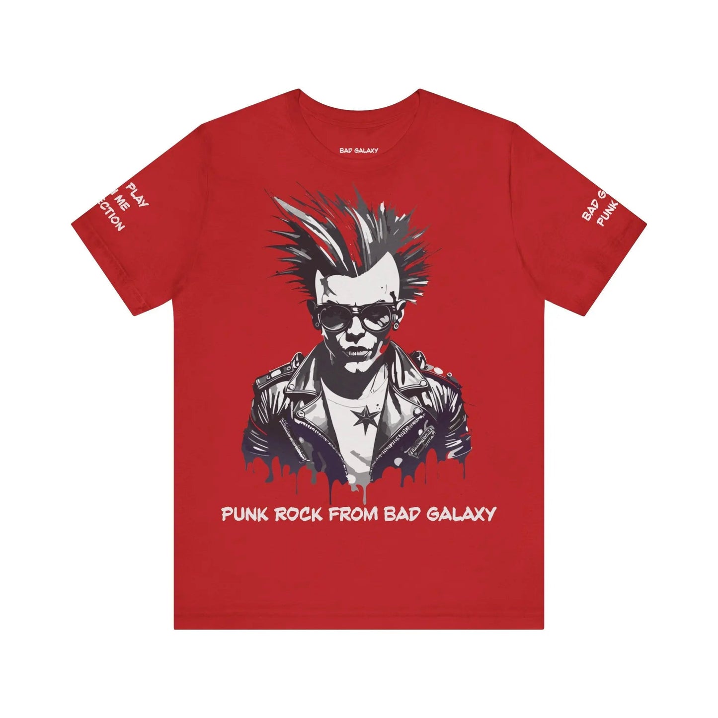 Bad Galaxy Punk Rock Tee Shirt Lightweight Fabric Made To Order 100 Percent Cotton Eco Friendly Inks