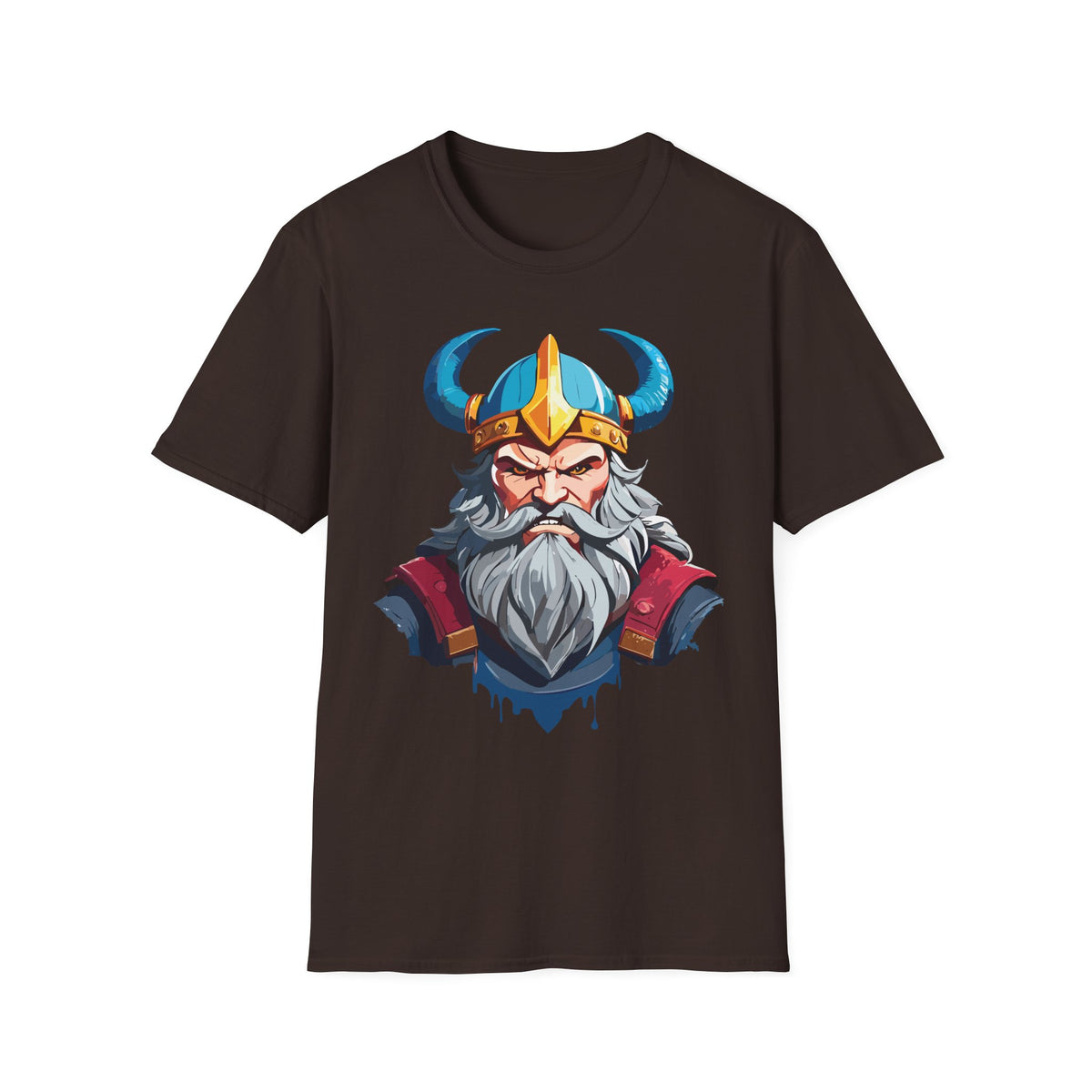Viking Warrior Helmet T-Shirt | Norse God Illustration