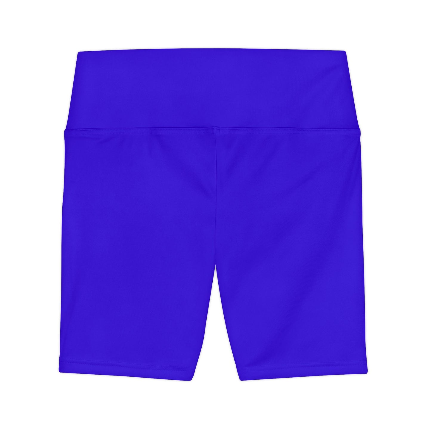Ultrasonic Blue Women's Workout Shorts — Solid High-Waist Biker Shorts for Exercise & Everyday Wear