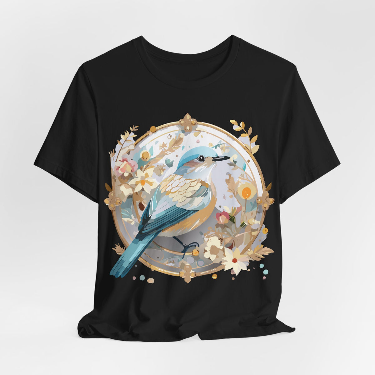 Medallion Graphic Unisex Cotton Bella+Canvas Tee with Floral Art Design m75