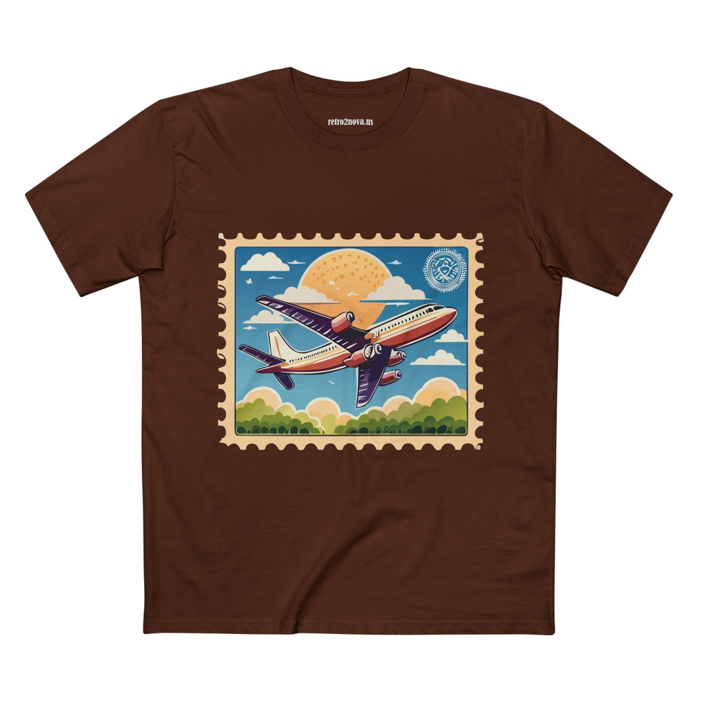 Postage Stamp Shirt Unisex Premium Cotton Tee PS13 Original Art Design Retro2Nova