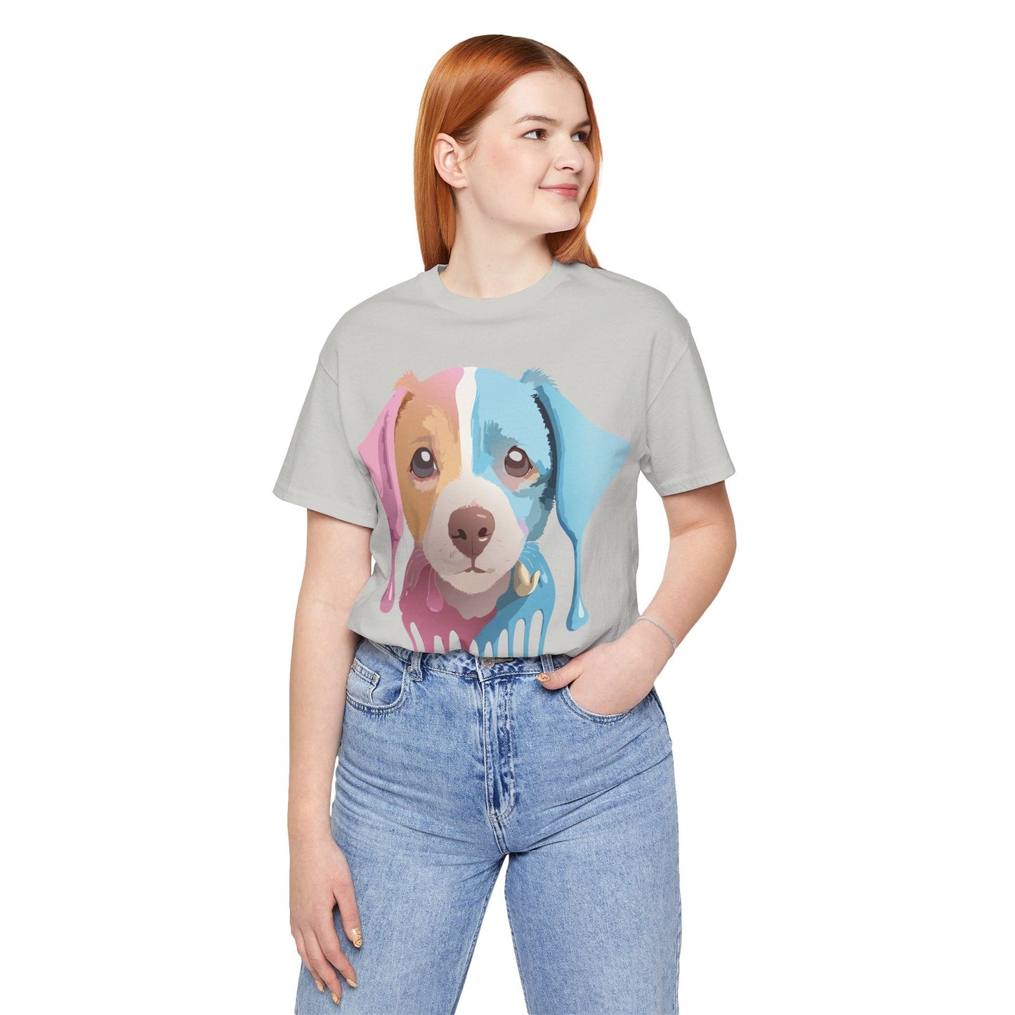 Unisex Dog Graphic Tee With Vintage Inspired Artwork By Adelpha Short Sleeve Casual Shirt