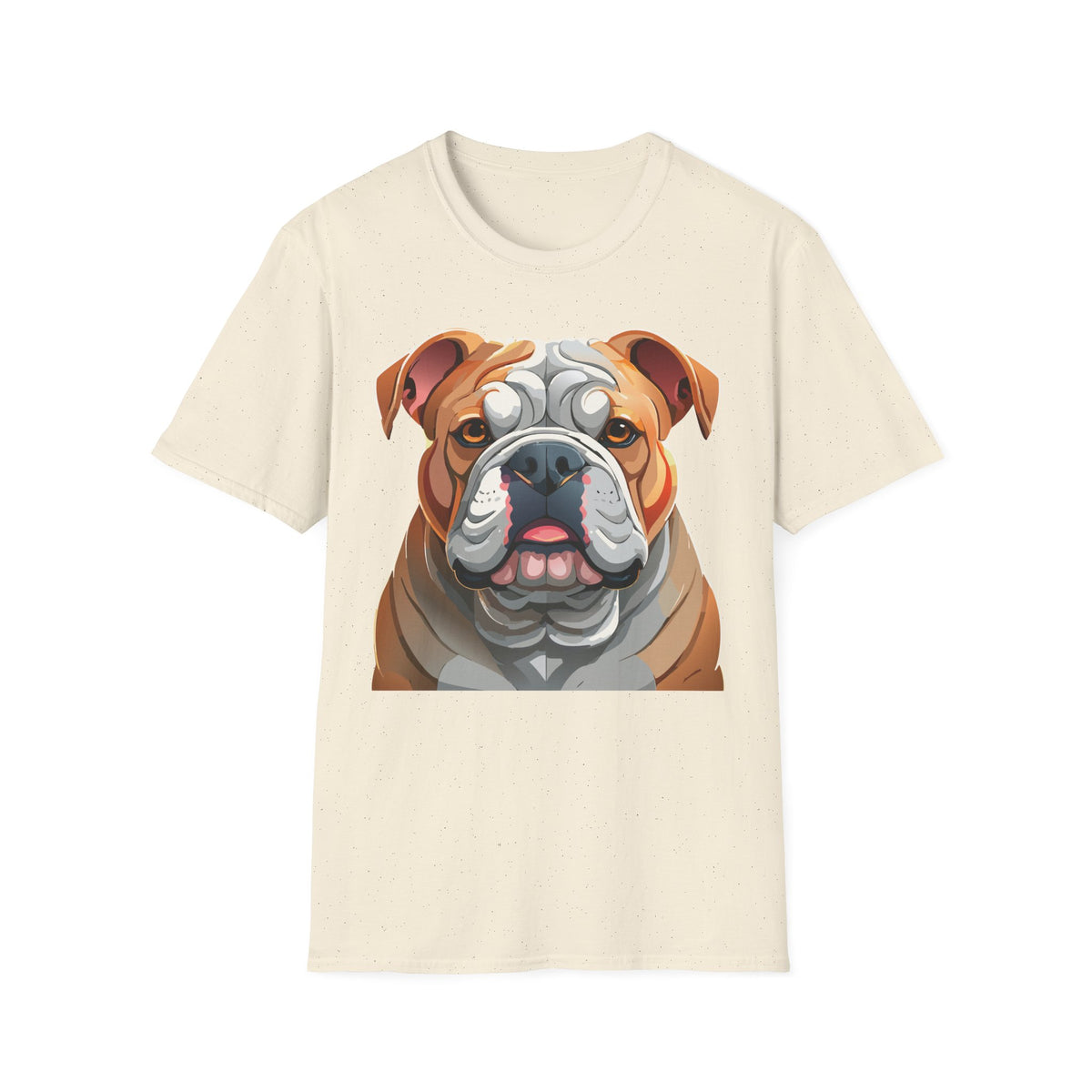 Bulldog Face Graphic T-Shirt | English Bulldog Illustration Tee