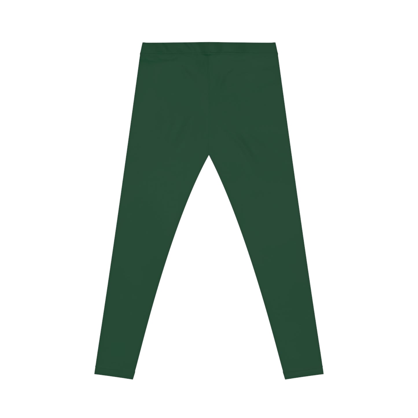 Deep Forest Green Color Women's Poly-Span Casual Leggings XS-2XL