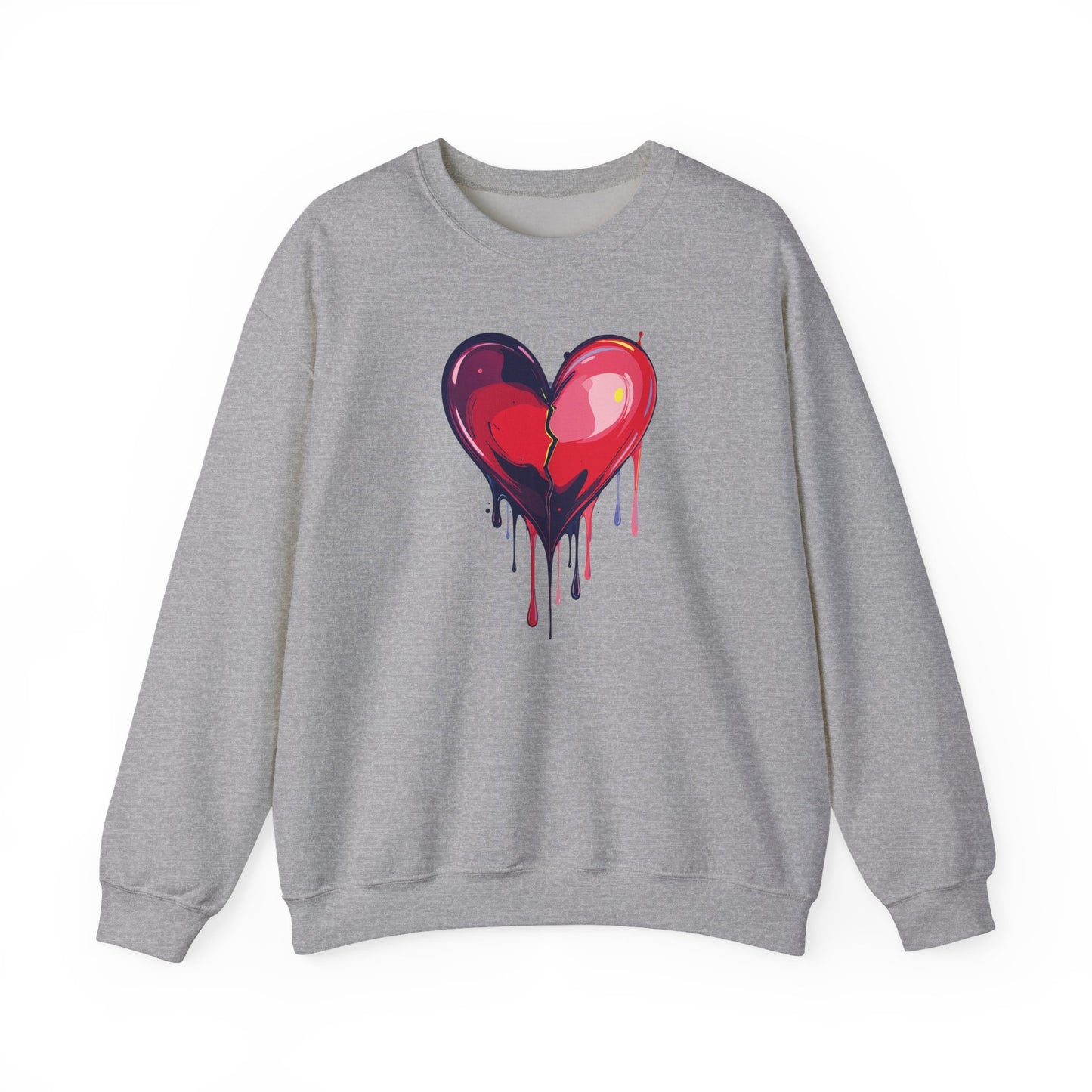 Big Red Heart Sweatshirt, Floral Red Heart Sweatshirt, Floral Love Sweatshirt, Valentine's Day Sweatshirt, Heart Floral Sweatshirt 118