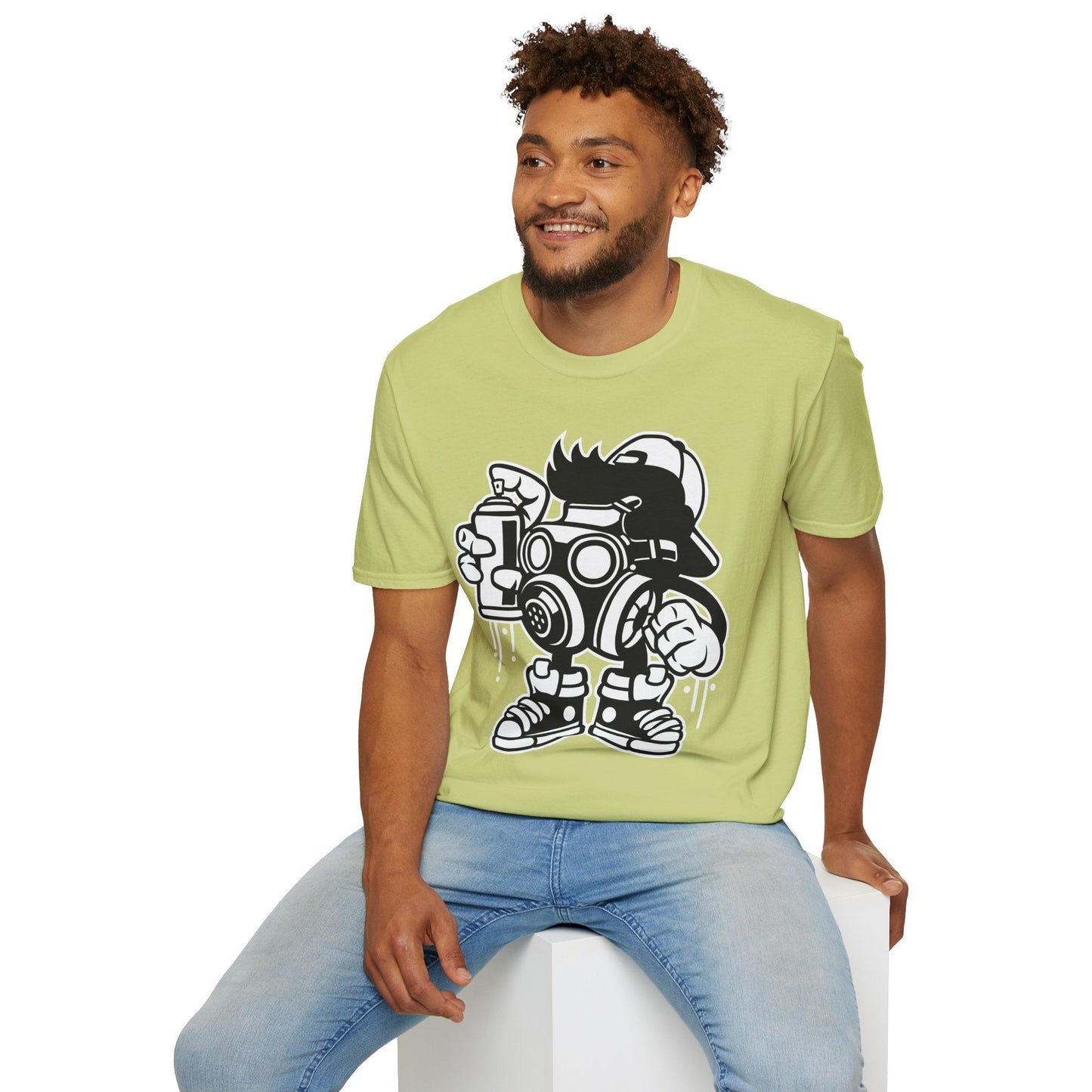 Cartoon T Shirt Unisex Animation Tee Funny Art Design Gildan Softstyle 64000 Ring Spun Cotton