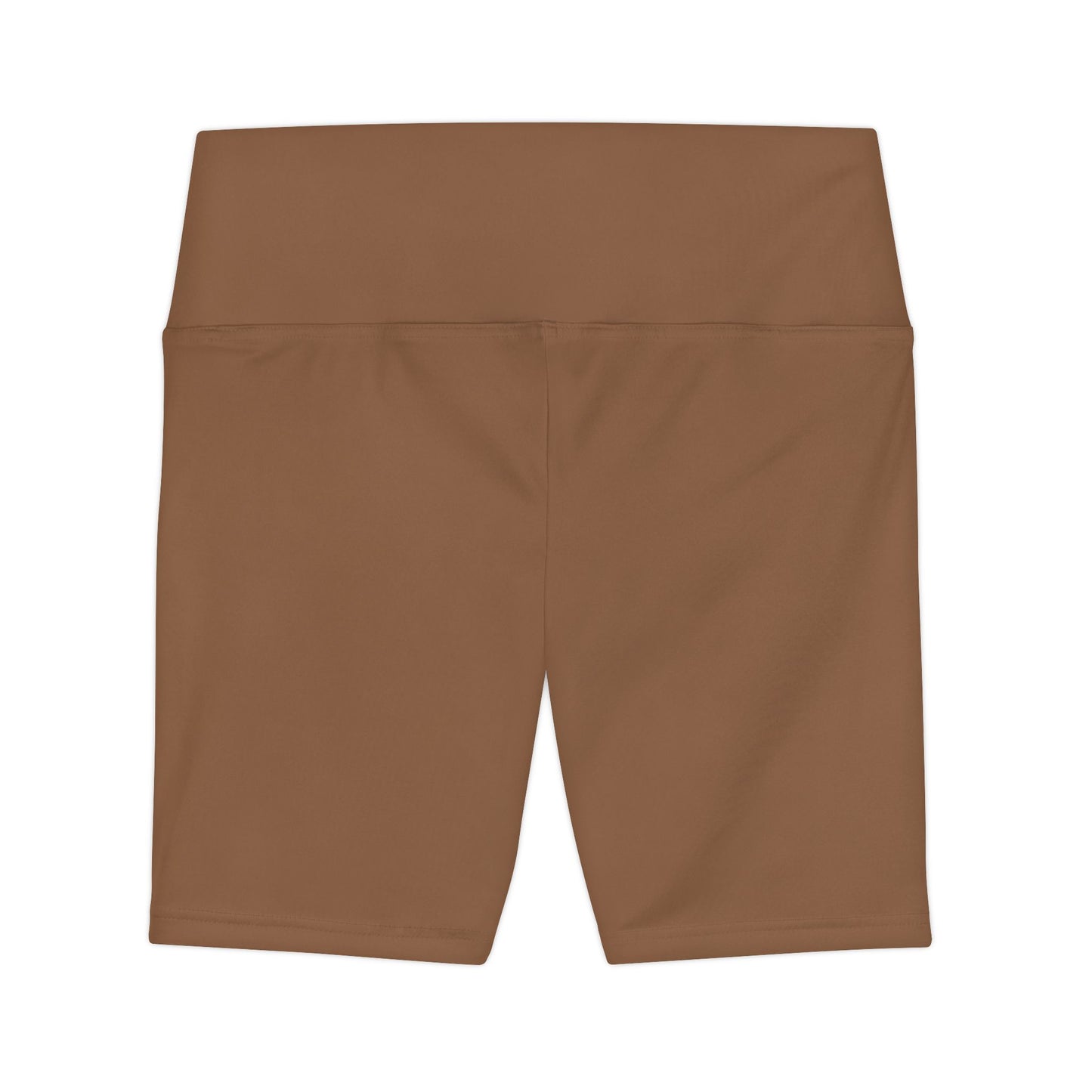 Toffee Brown Women's High-Waist Workout Shorts — Seamless Brown Biker Shorts