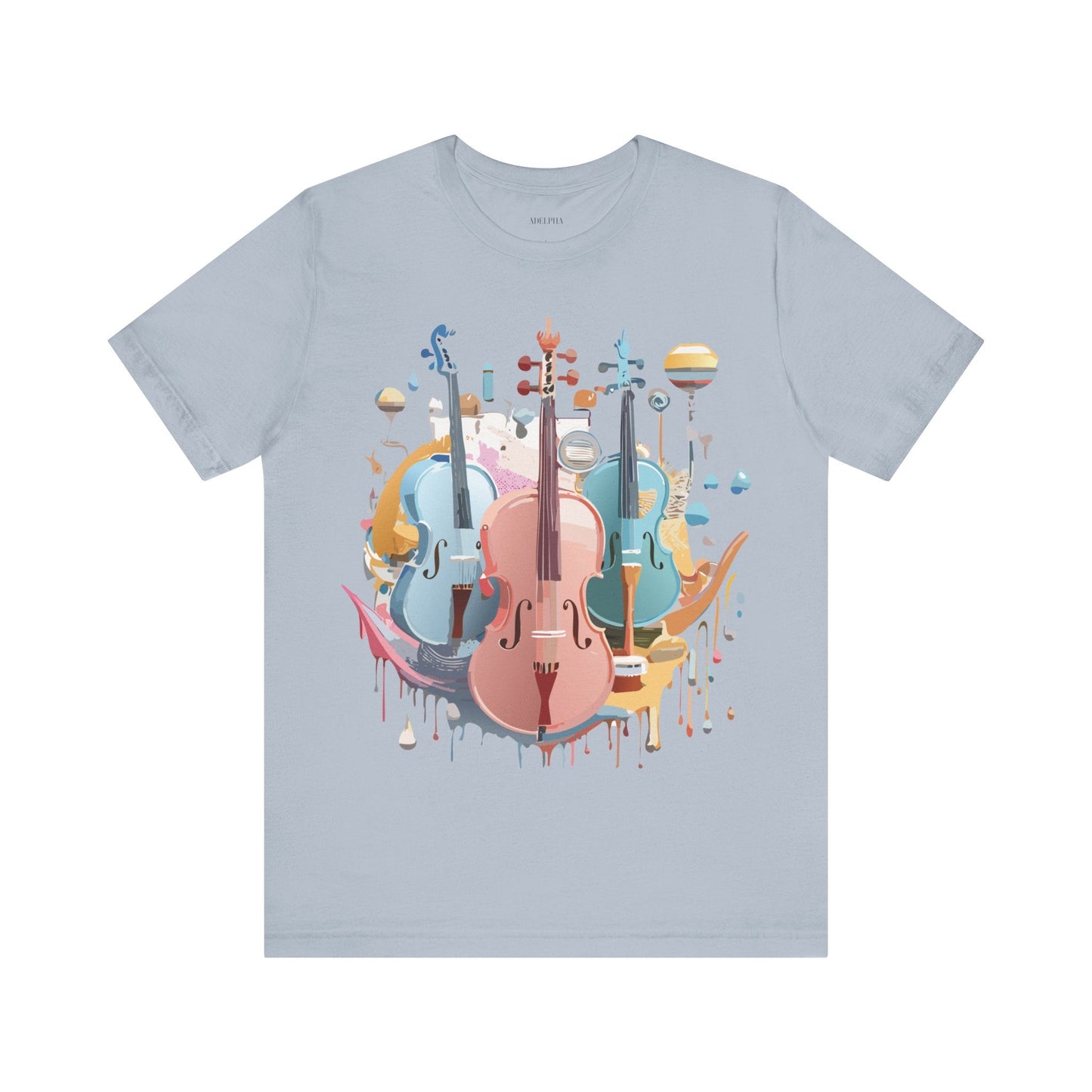 Music Graphic T Shirt Unisex Vintage Inspired Art Tee by Adelpha Premium Jersey Short Sleeve