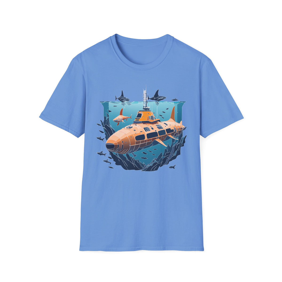 Ocean U boat Graphic Tee Gildan Unisex 100 Cotton Tee Shirt h42