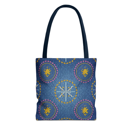 DIWALI DENIM PRINT CANVAS BAG HIGH-QUALITY 100% SPUN POLY 3 SIZES BAG-205-3