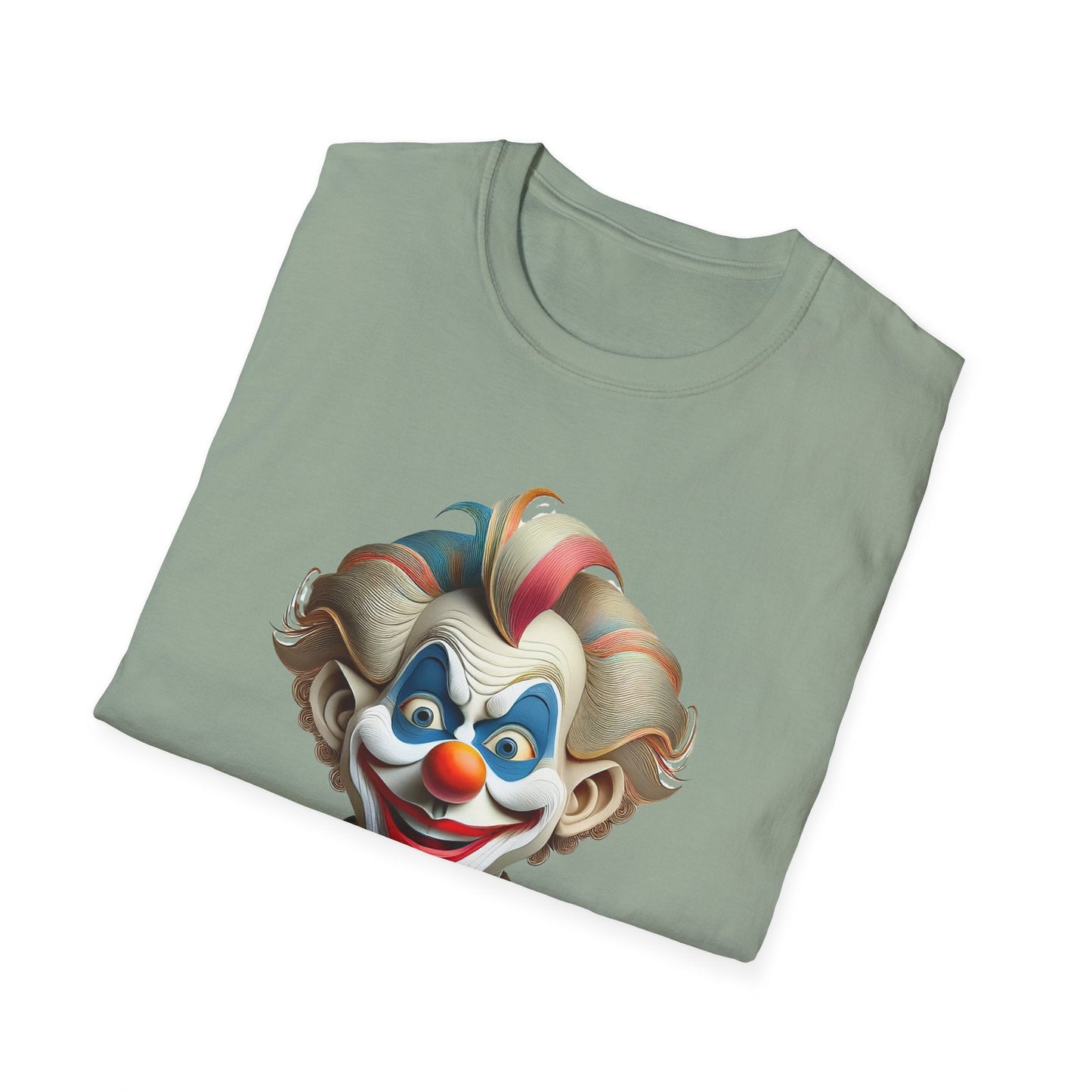 Unisex Clown Shirt Funny Man Circus Tee Softstyle Gildan 64000 Short Sleeve Everyday Comfort