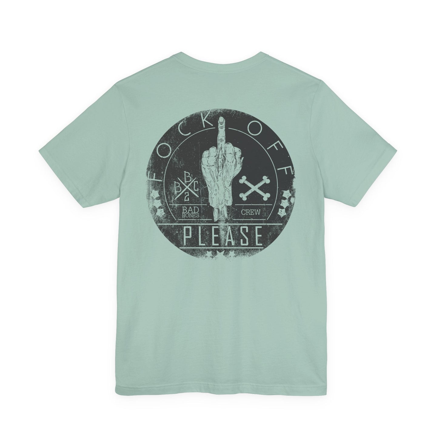 Middle Finger Skull Graphic Design Unisex Cotton T-Shirt A-11