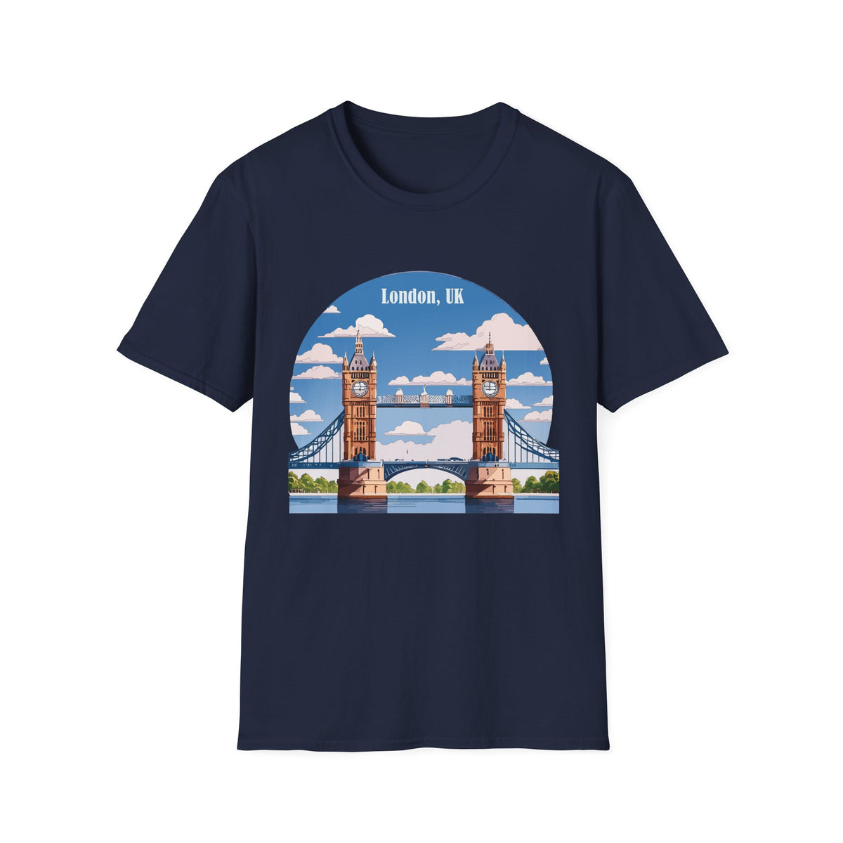 London Tower Bridge Illustration T-Shirt | London, UK skyline tee