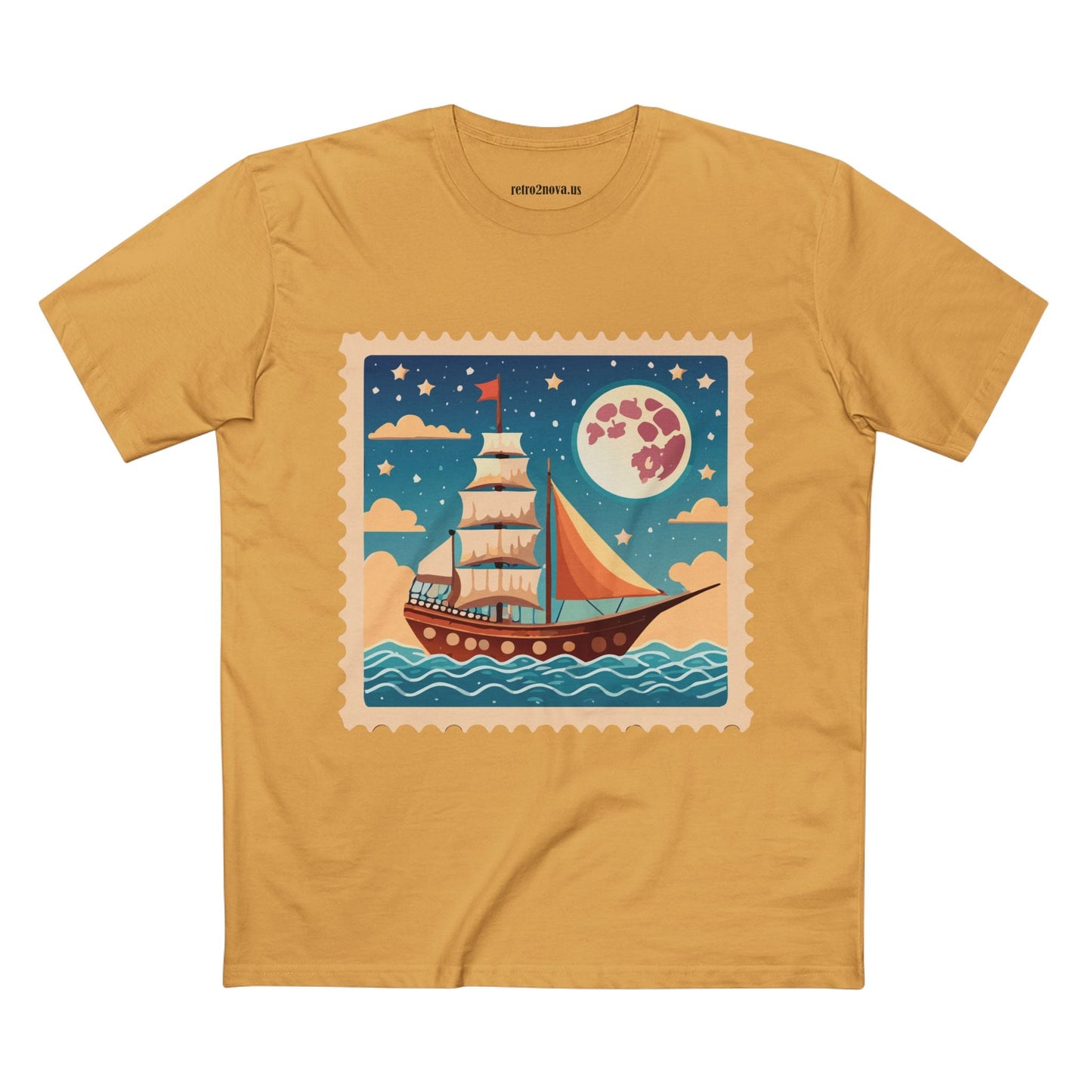 Postage Stamp Shirt Unisex Premium Cotton Tee With Original Art Design By Retro2Nova