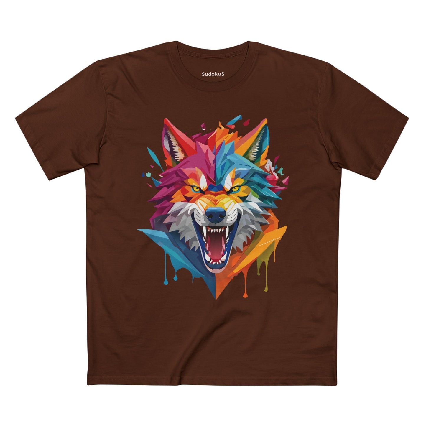 Wolf Graphic Unisex 100 Cotton Staple Tee with Animal Design Artwork 16