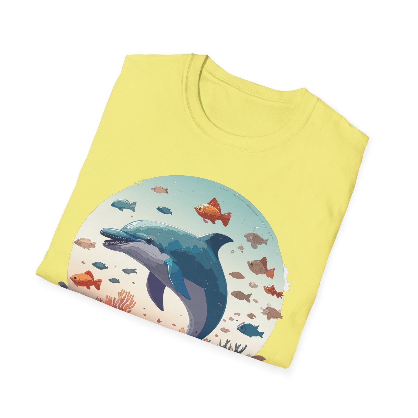 Dolphin Shirt Unisex Softstyle T Shirt Gildan 64000 100 Percent Ring Spun Cotton Lightweight Tee