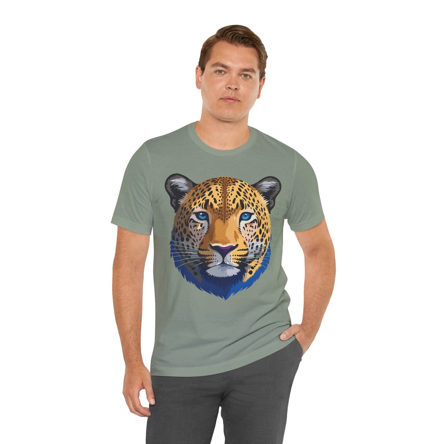 Unisex Animal Graphic Tee Shirt With Wildlife Art Design For Everyday Comfort Short Sleeve