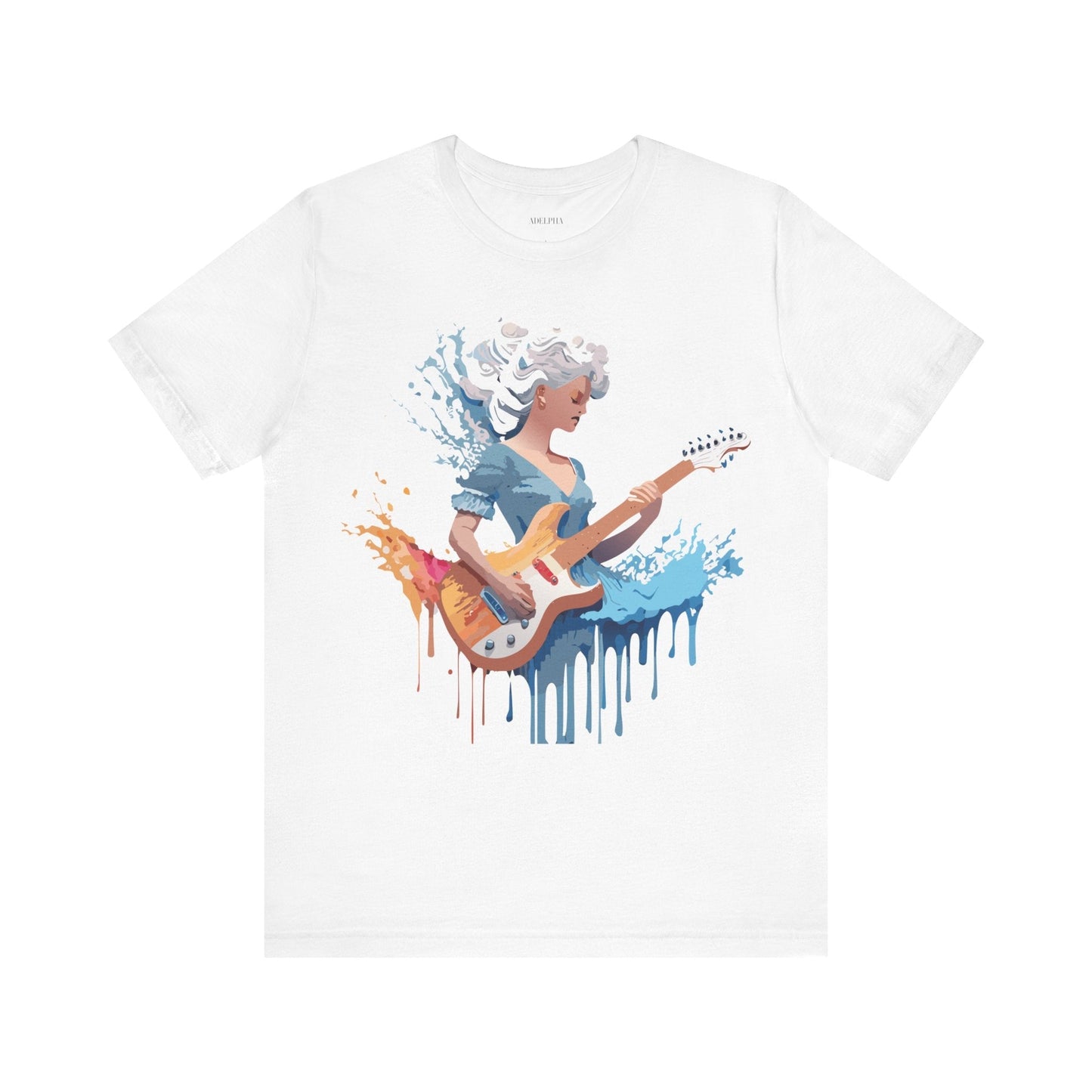 Music Graphic Unisex 100 Cotton Vintage Art with Musical Elements Tee 48