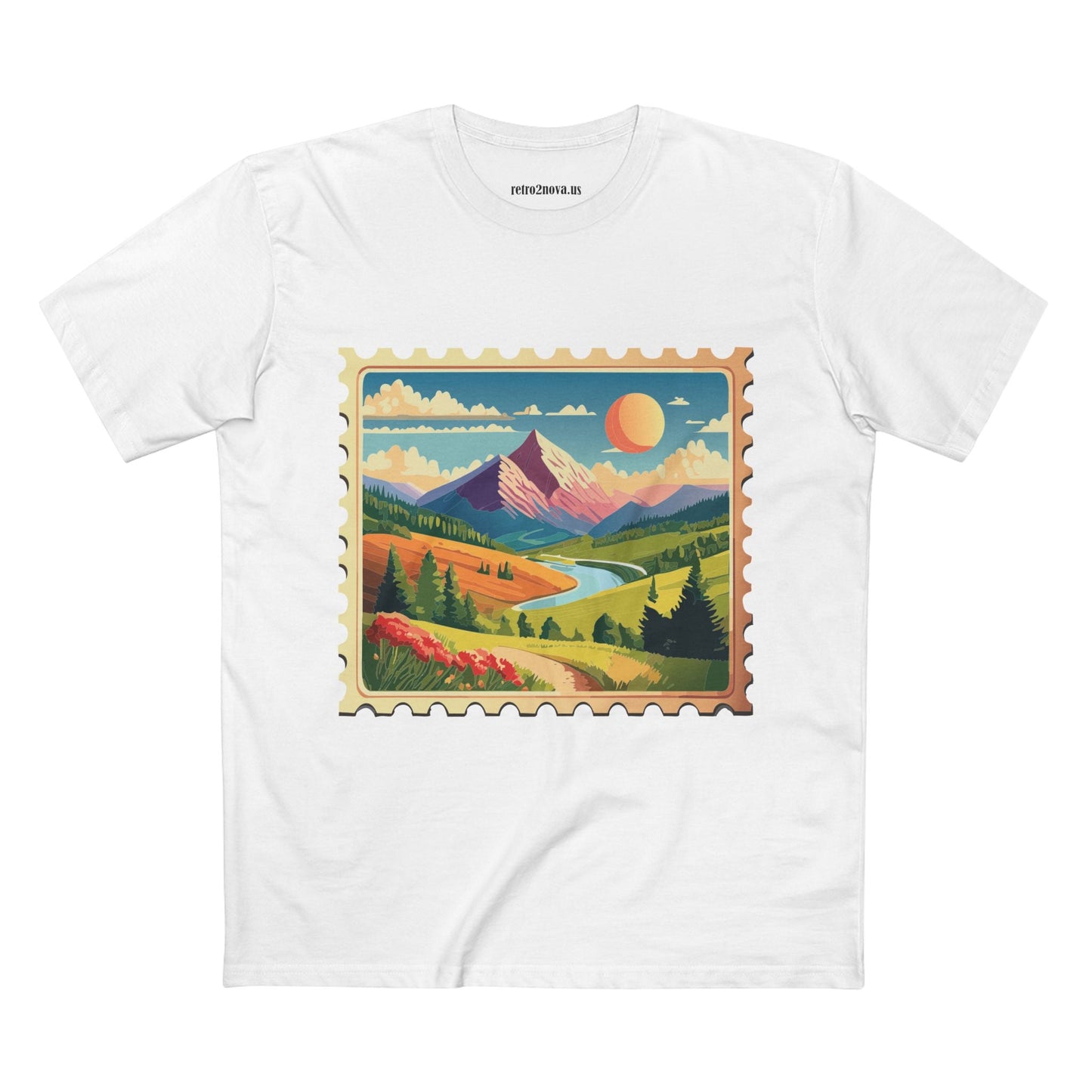 Stamp Shirt Postage Stamp Shirt PS36 Unisex Premium Cotton Tee With Original Art Design Retro2Nova