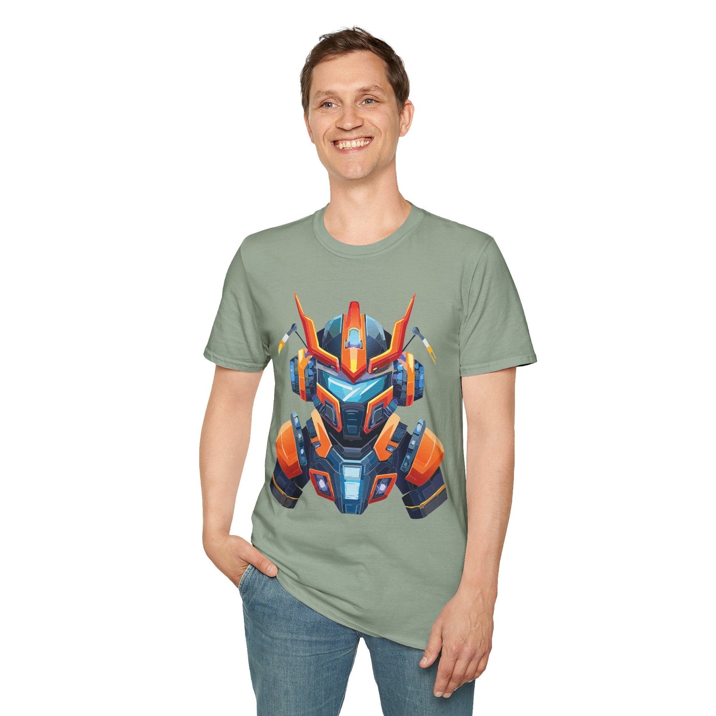 Cyborg Tee Unisex Robot Shirt Terminator Style 100 Percent Ring Spun Cotton Short Sleeve