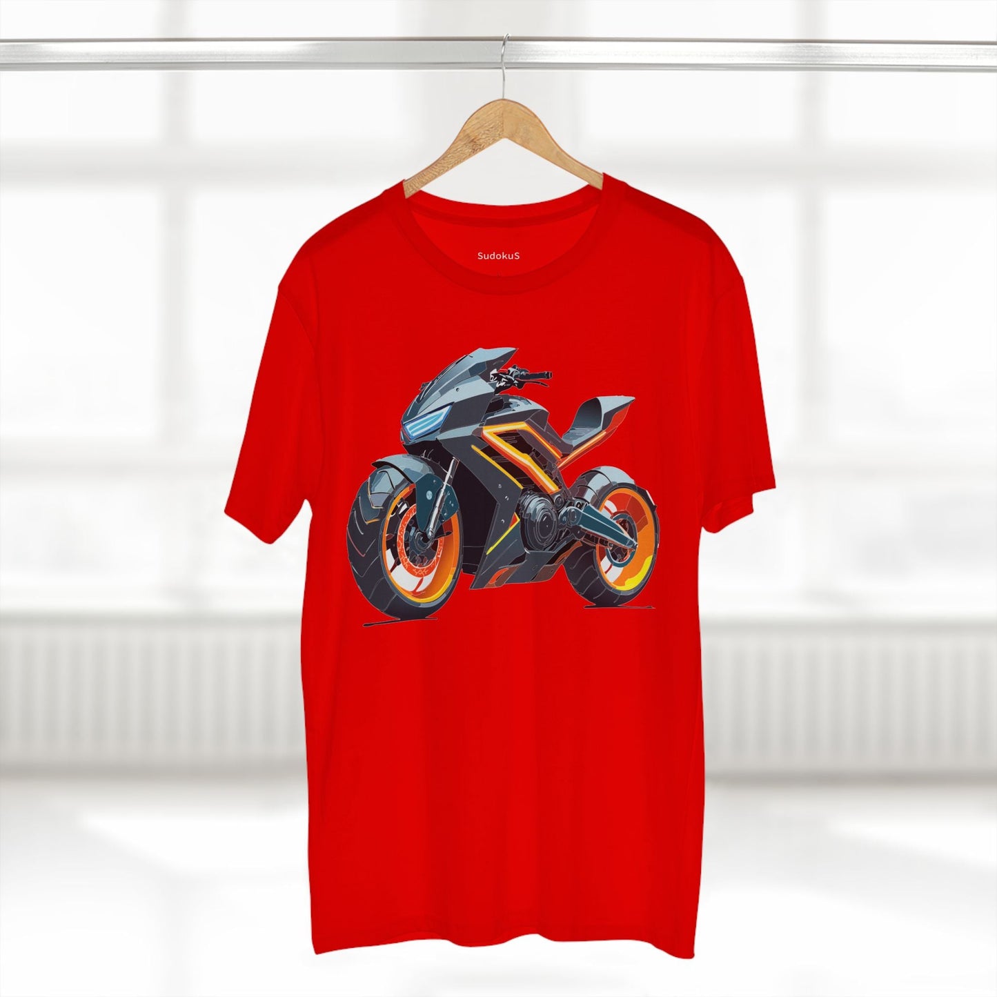 Moto Bike Graphic Unisex 100 Cotton Staple Tee 12