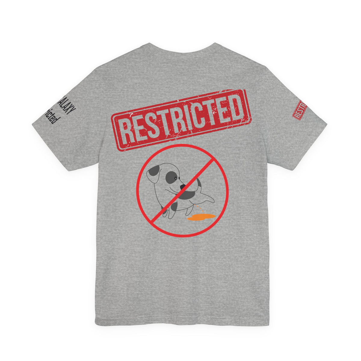 Art Red Stamp Graphic Unisex Cotton Bella+Canvas Tee with Art Design b96