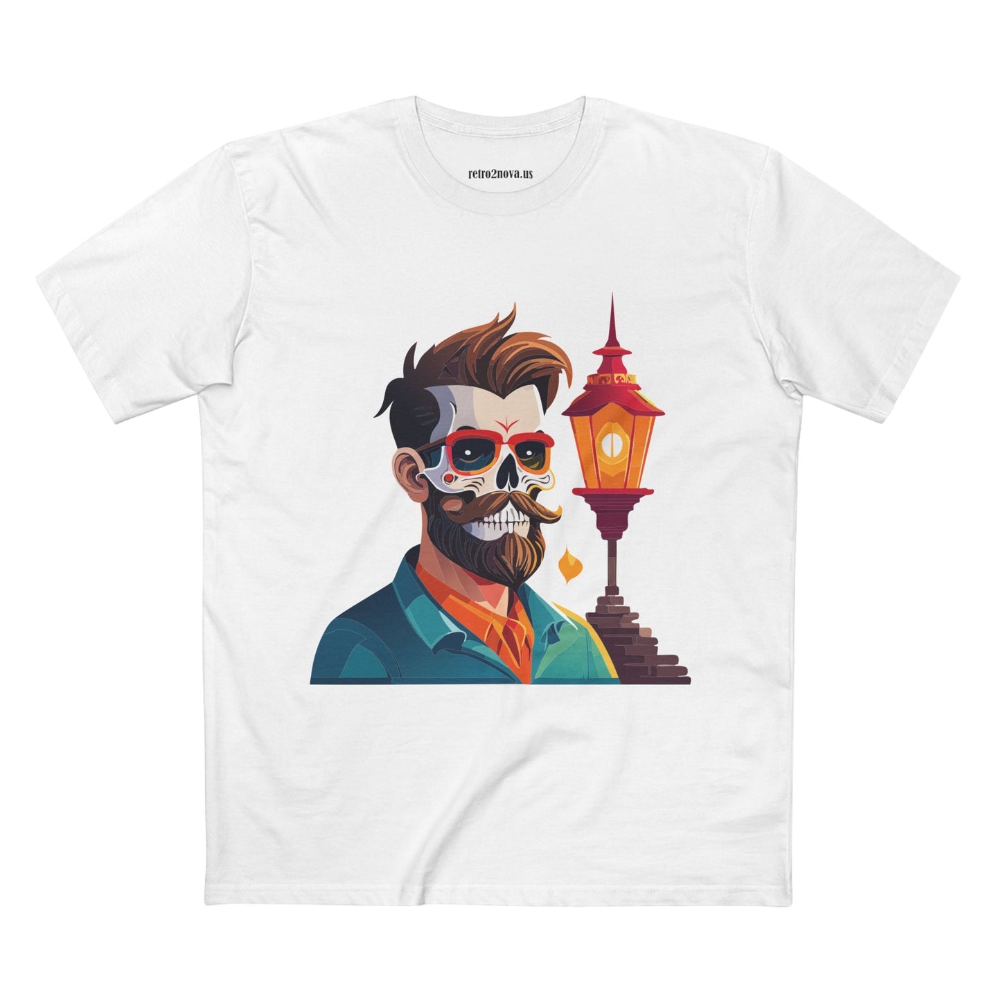 Skull Shirt Unisex Premium Cotton Tee With Skeleton Art Design From Retro2Nova Exclusive Collection