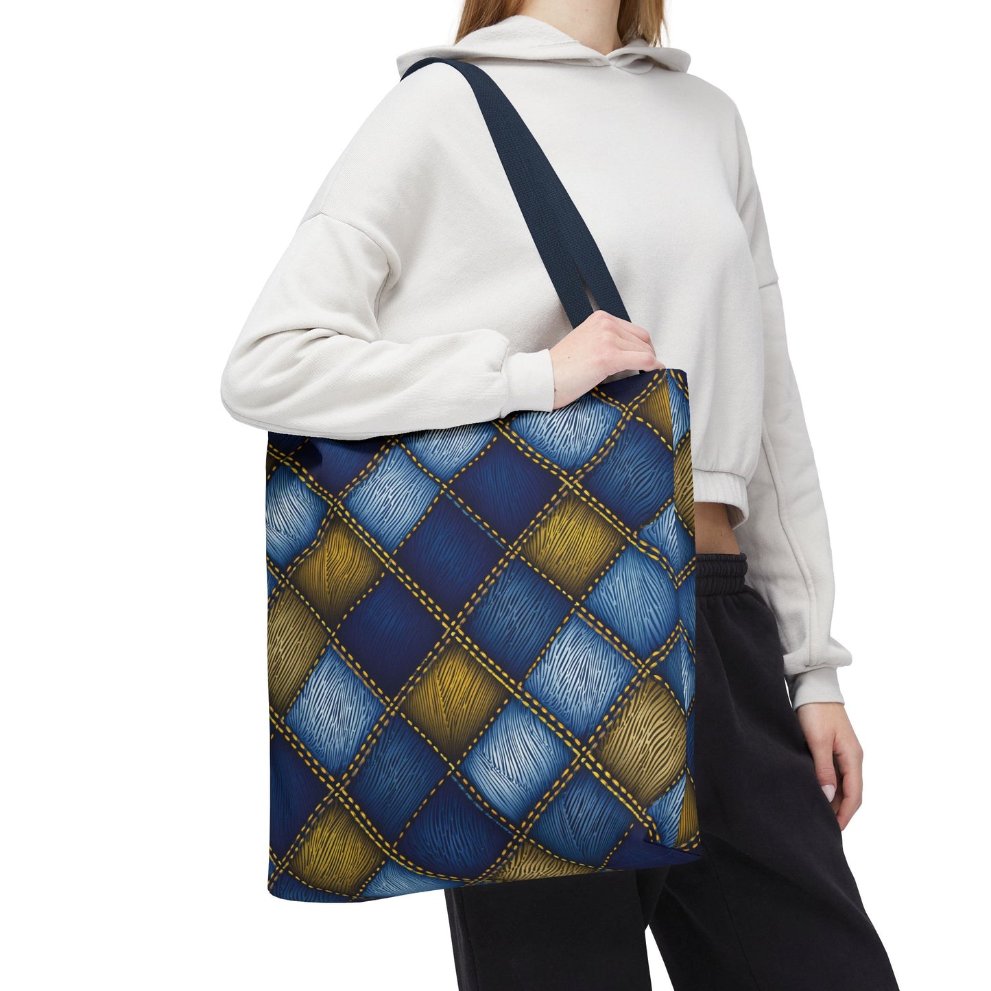 DENIM PRINT CANVAS BAG HIGH-QUALITY 100% SPUN POLYESTER 3 SIZES CANVAS BAG-143