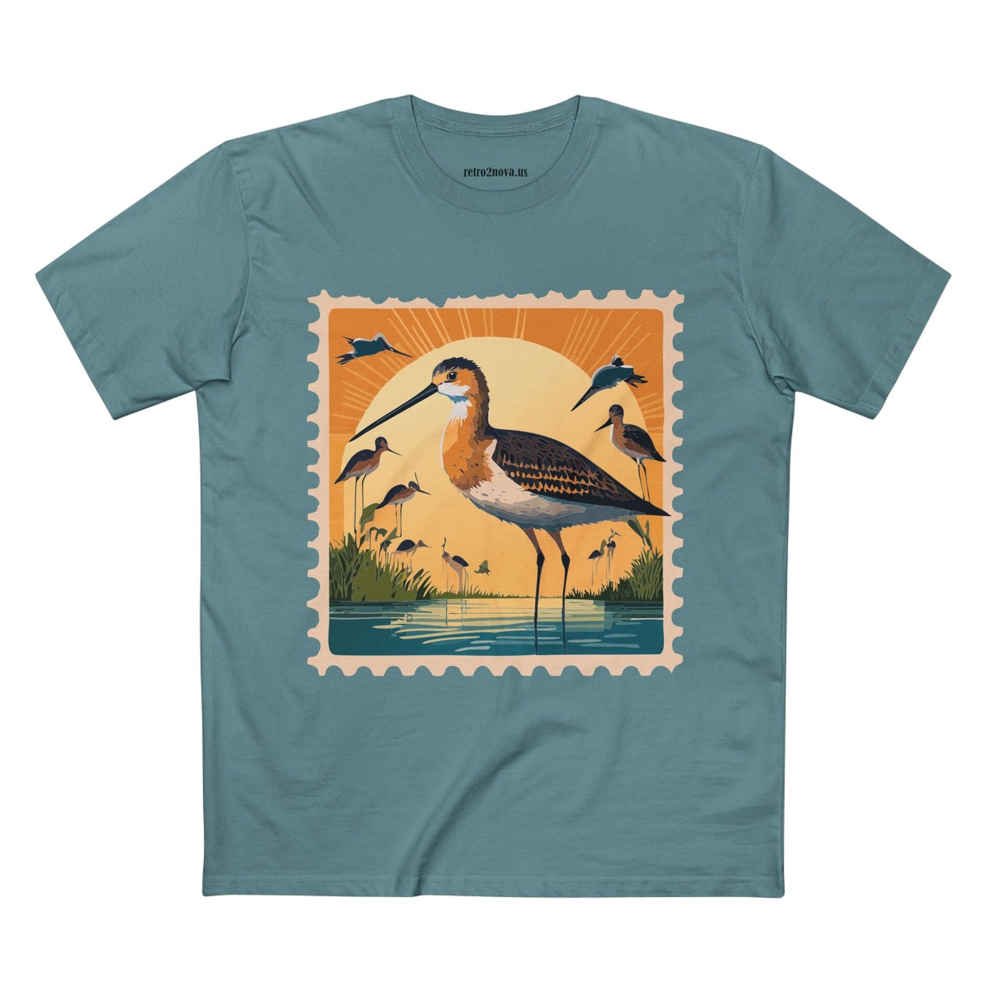Postage Stamp Shirt Unisex Premium Cotton Tee With Original Art Design Retro2Nova PS 25