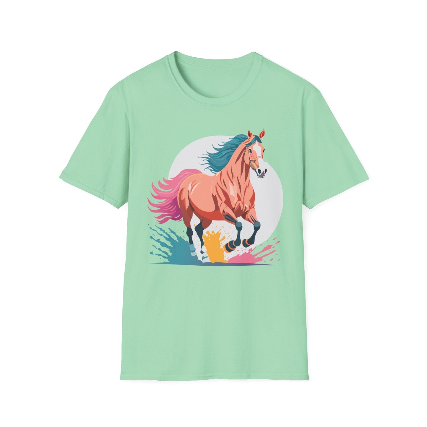 Unisex Horse Shirt Tee Gildan Softstyle 64000 Premium Ringspun Cotton