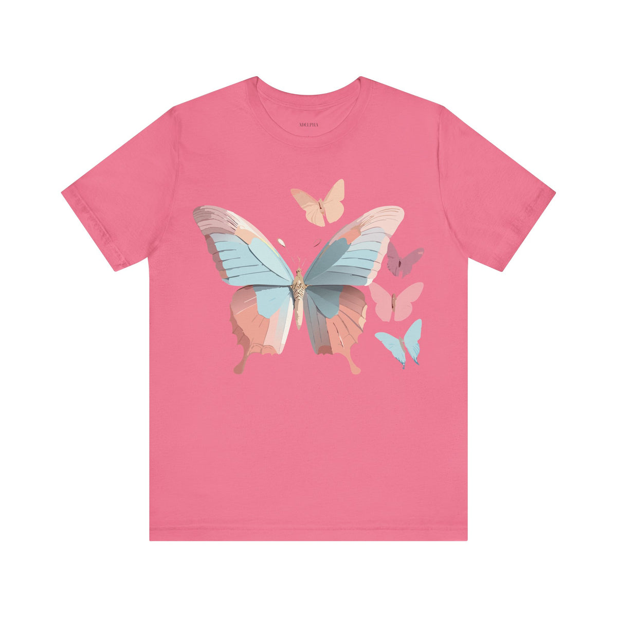 Butterfly Graphic Unisex Cotton Bella+Canvas Tee with Art Design n111