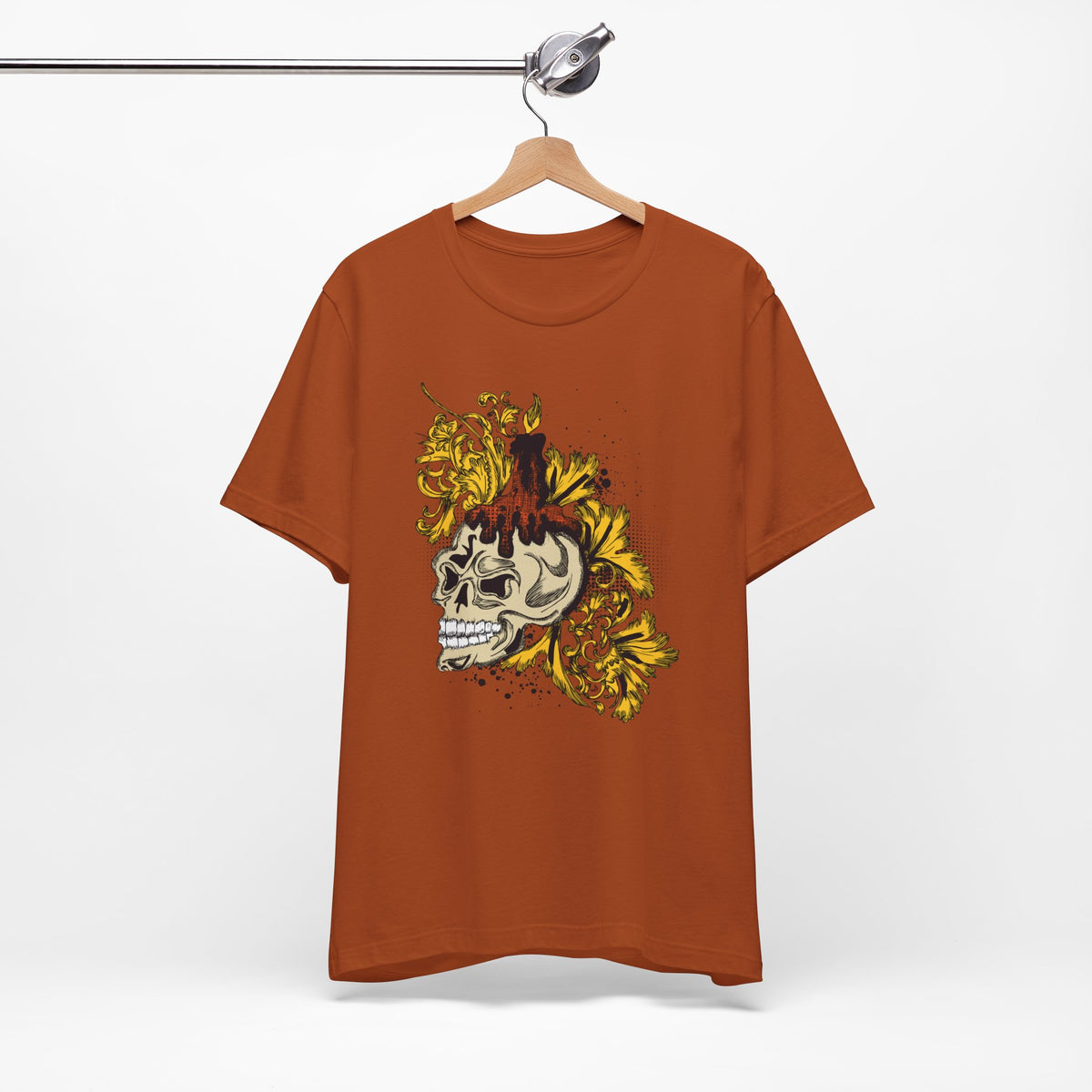 Rock Skull Graphic Design Tee, Skull Shirt, Vintage Tees, Art Design T-Shirt, Vintage Graphic Tee, Art Shirts with Skulls 3