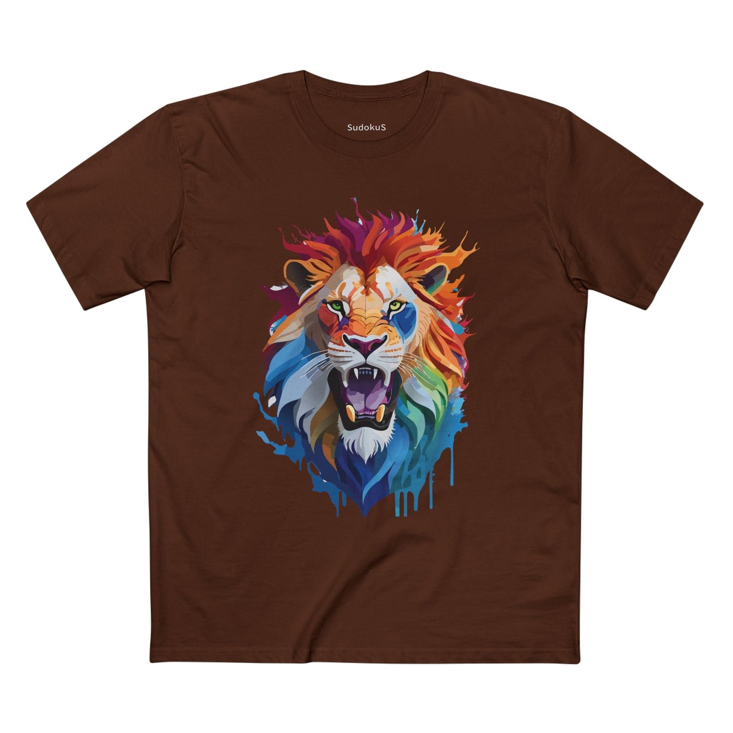 Lion Graphic Unisex 100 Cotton Staple Tee with Animal Design Artwork 30