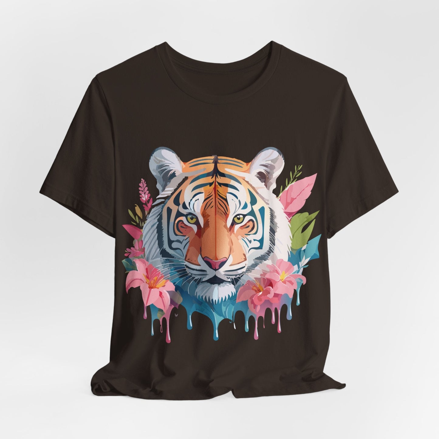Tiger Graphic Unisex 100 Cotton Vintage Art with Animal Tee 13