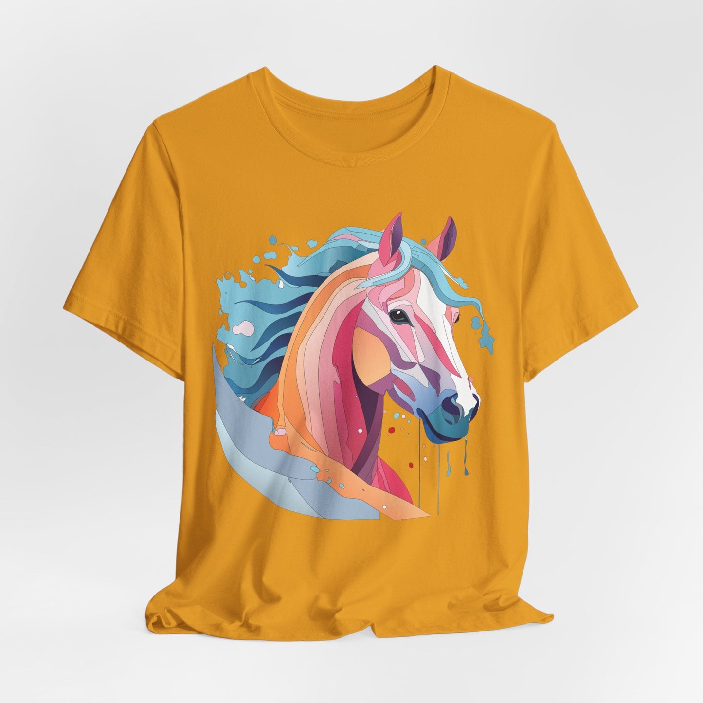 Unisex Animal Tee Shirt With Art Design Wild Animals Short Sleeve Premium Comfort Fit