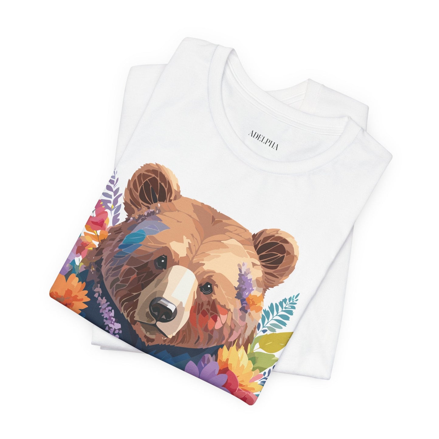 Bear Graphic Unisex 100 Cotton Short Sleeve Art Design Vintage T-Shirt 3