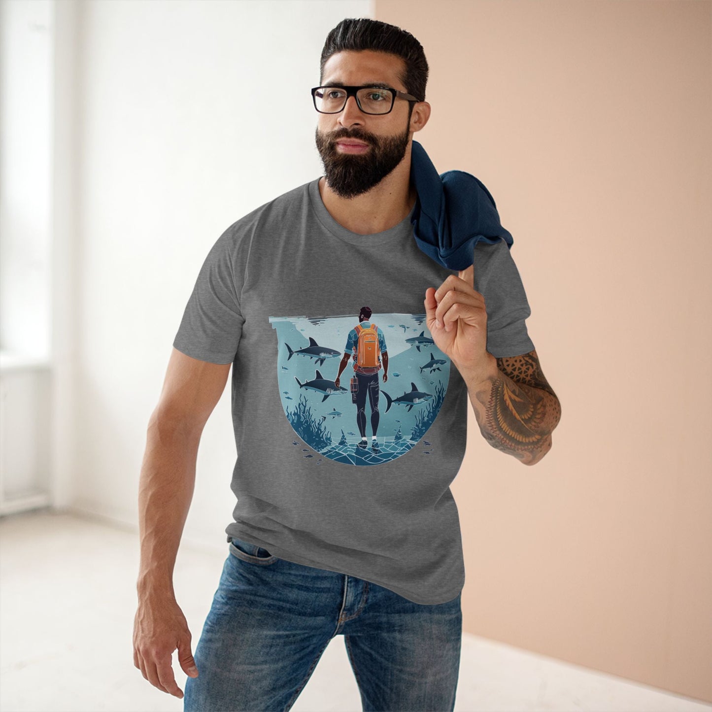 Ocean Coast Graphic Unisex 100 Cotton Staple Tee 7