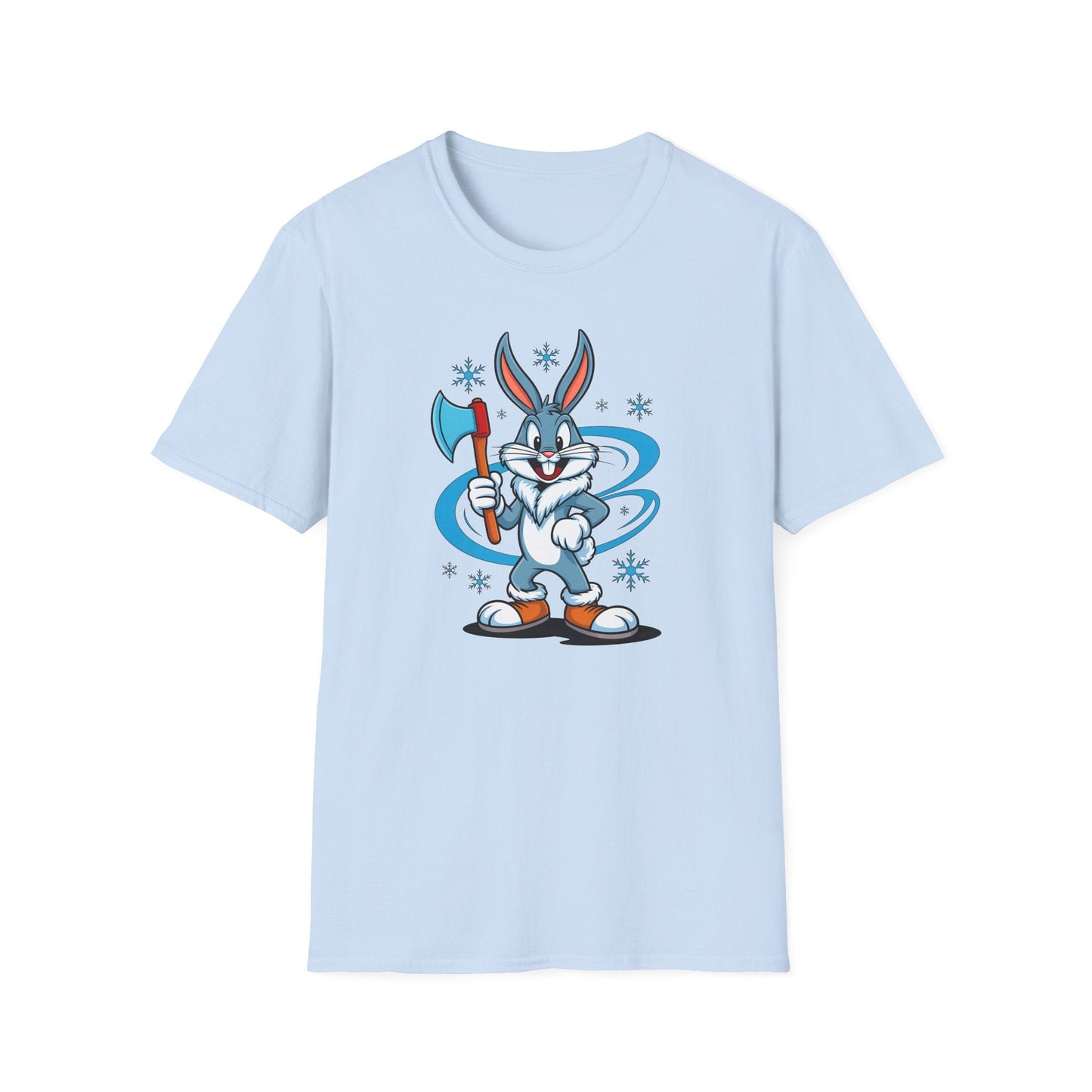 Bugs Bunny T Shirt Cartoon Print Unisex Softstyle Tee Gildan 64000 100 Percent Cotton