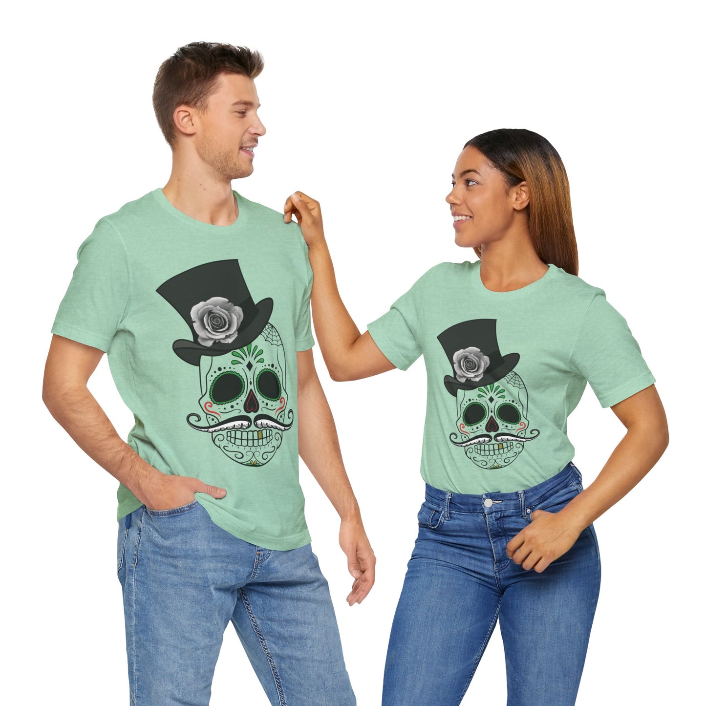 Unisex-T-Shirt aus Baumwolle mit Totenkopf